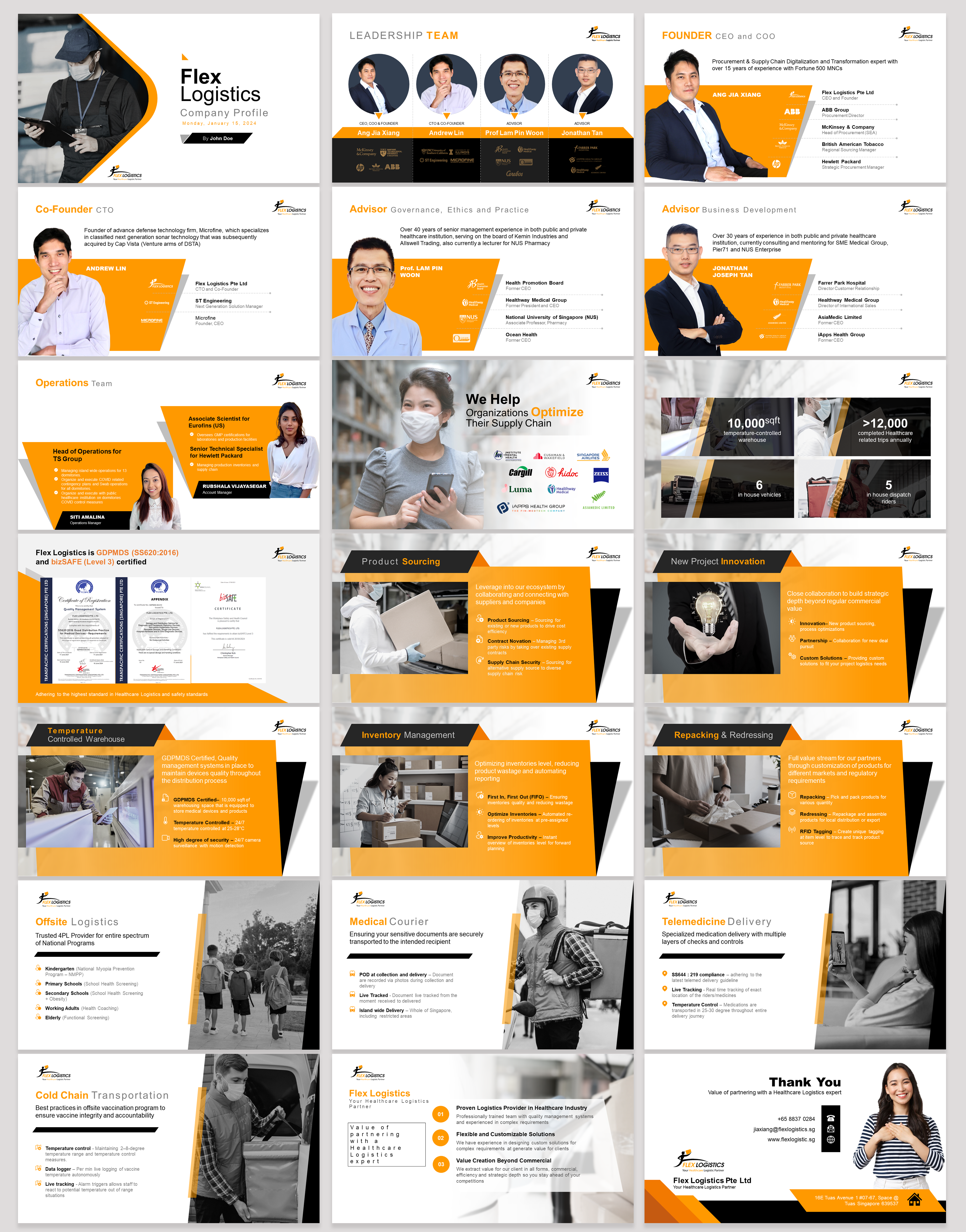 PowerPoint-Design von agdesign für Flex Logistics Pte Ltd, 16E Tuas Avenue 1 #07-67 JTC Space @ Tuas Singapore 639537 | Design #32138668