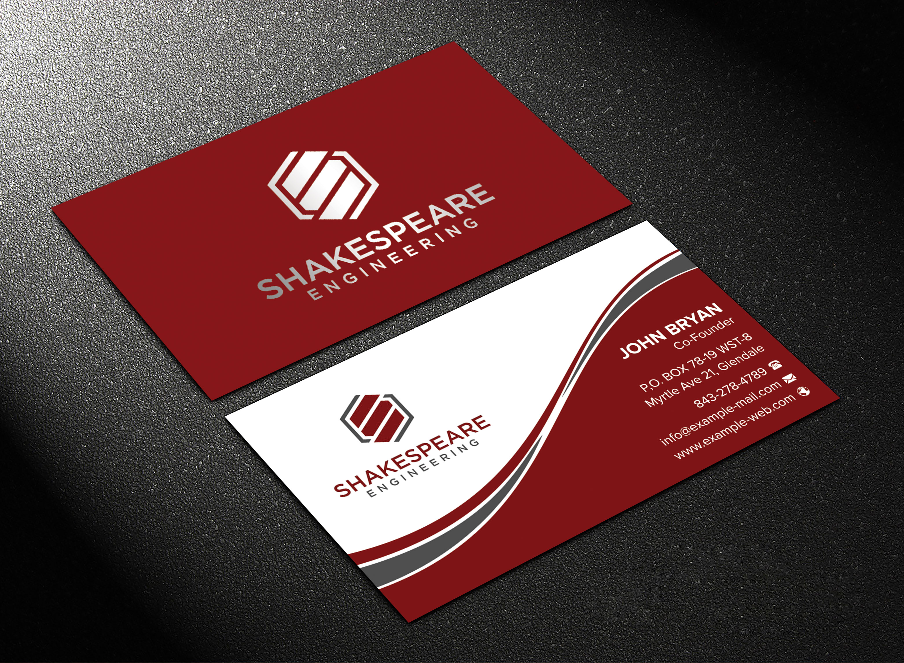 Business Card Design by sadikul islam for Shakespeare Engineering | Design #32106548