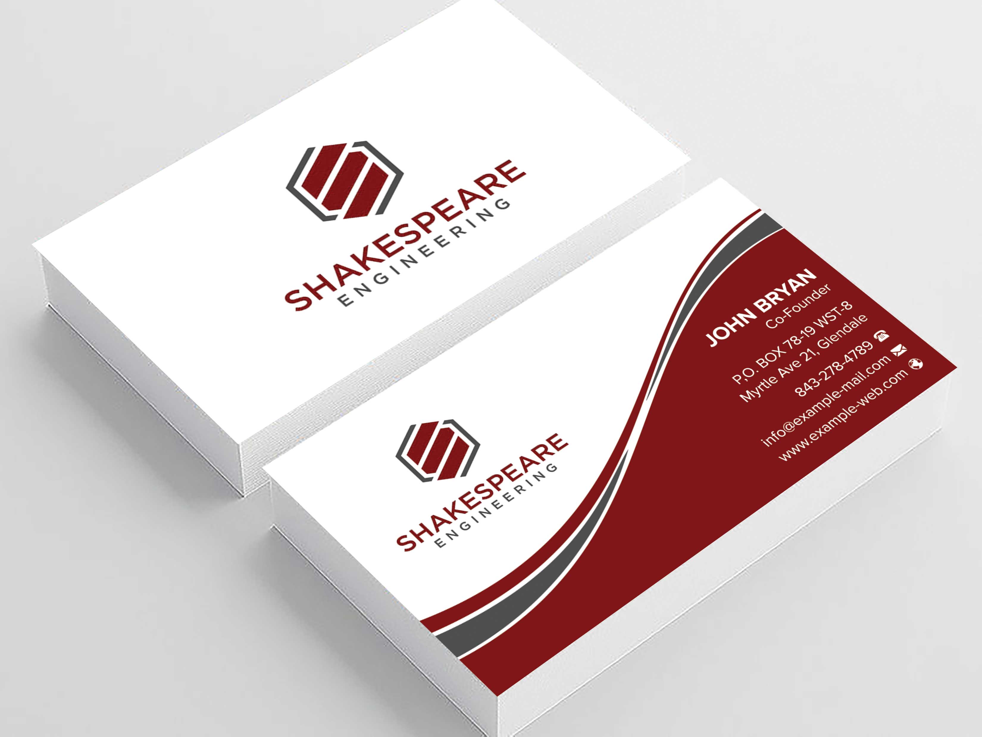 Business Card Design by sadikul islam for Shakespeare Engineering | Design #32106550