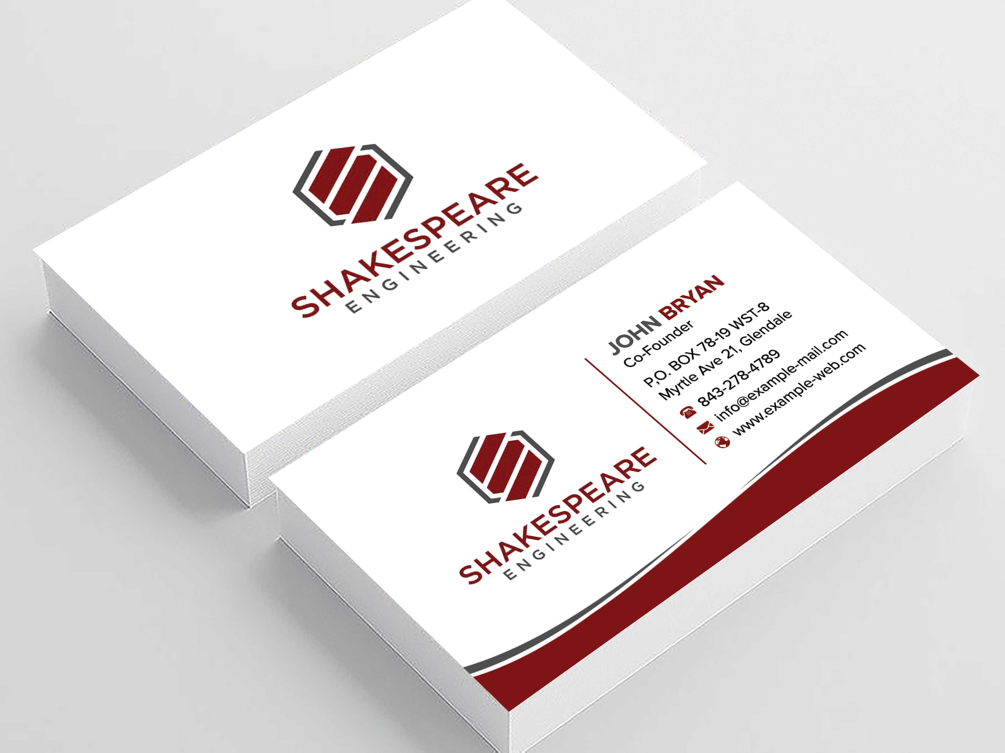 Business Card Design by sadikul islam for Shakespeare Engineering | Design #32106578