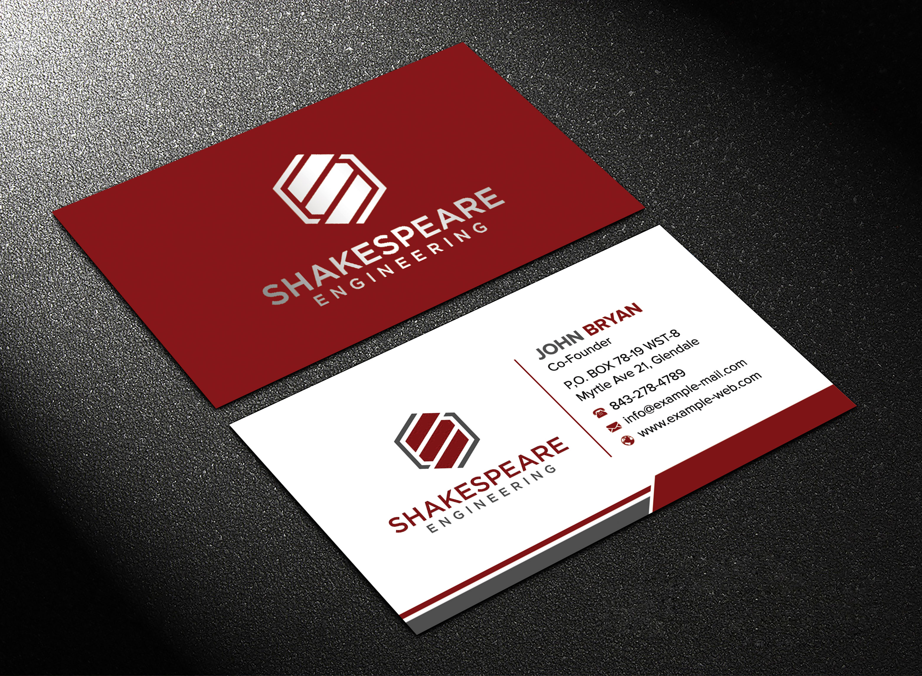 Business Card Design by sadikul islam for Shakespeare Engineering | Design #32106718