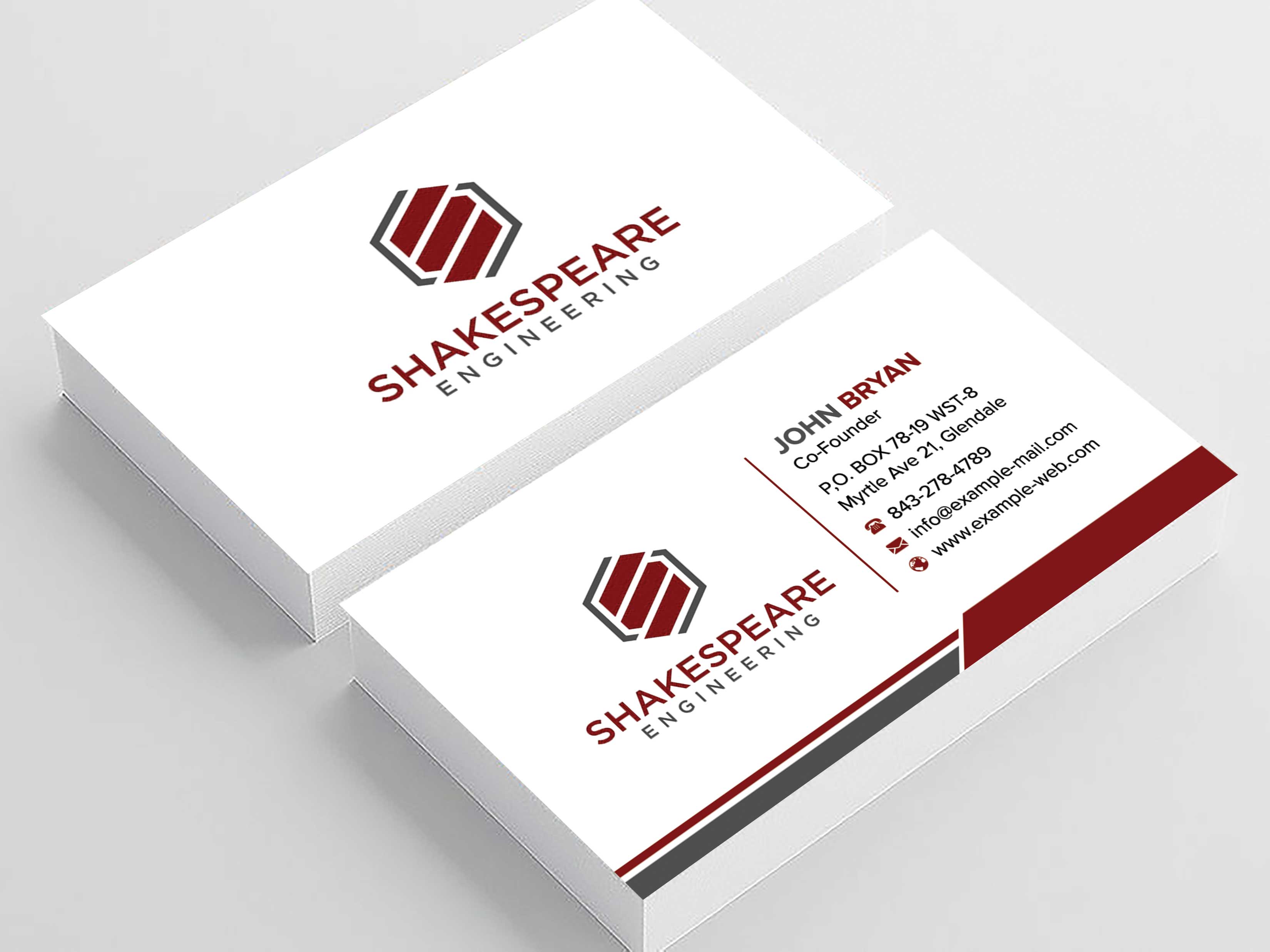 Business Card Design by sadikul islam for Shakespeare Engineering | Design #32106720