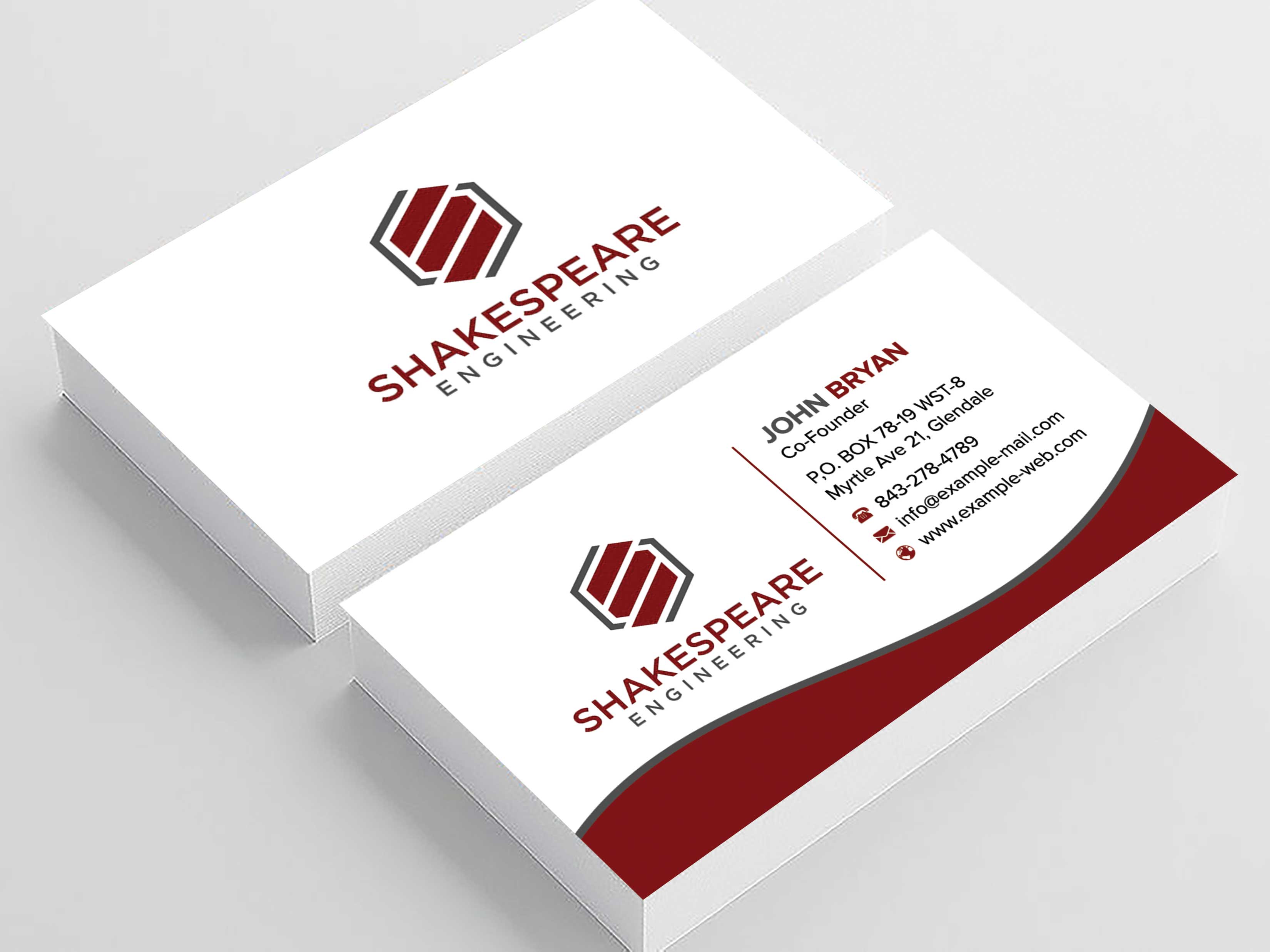 Diseño de Tarjeta de Presentación por sadikul islam para Shakespeare Engineering | Diseño #32111304