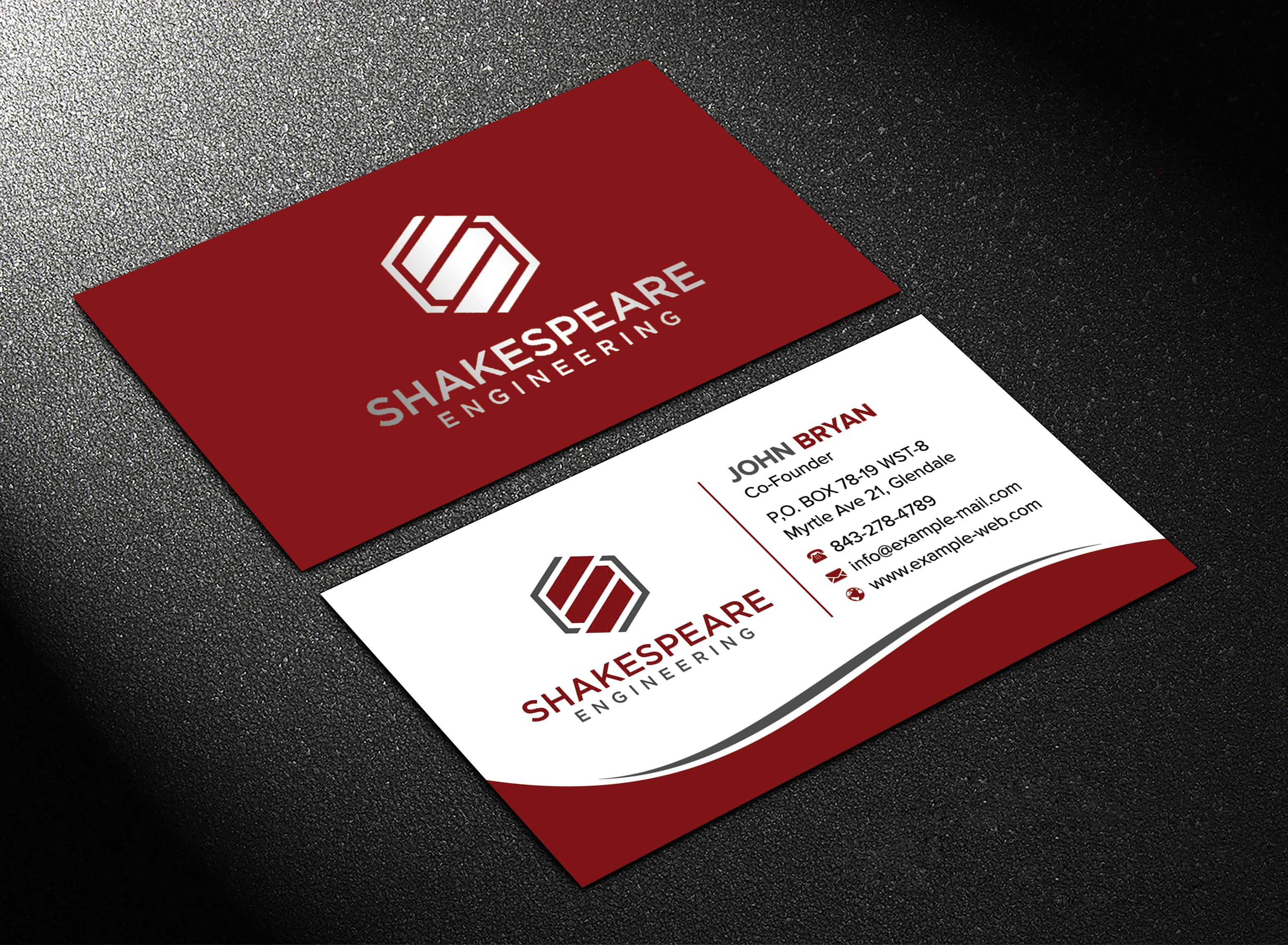 Diseño de Tarjeta de Presentación por sadikul islam para Shakespeare Engineering | Diseño #32111349