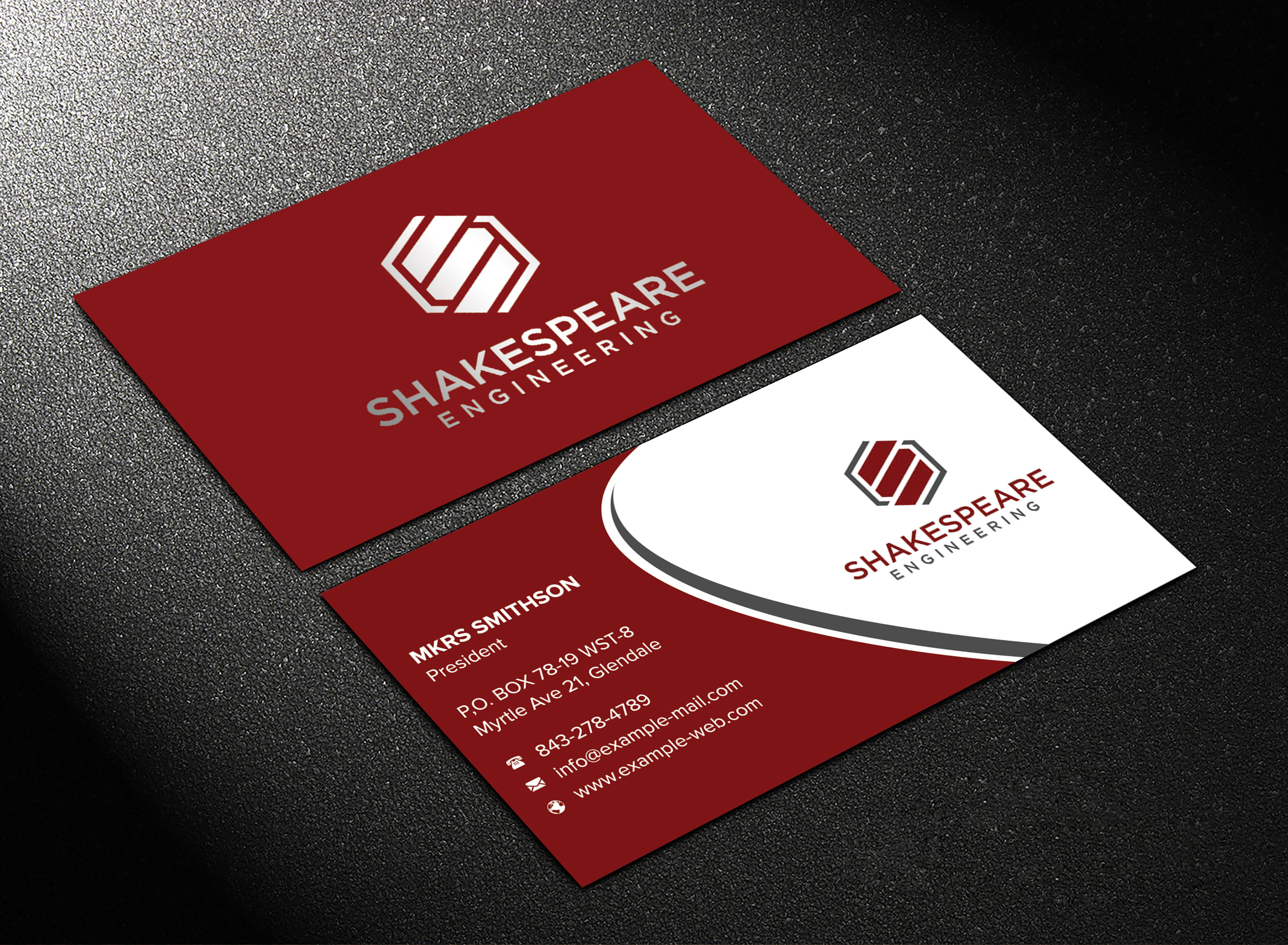Diseño de Tarjeta de Presentación por sadikul islam para Shakespeare Engineering | Diseño #32113229