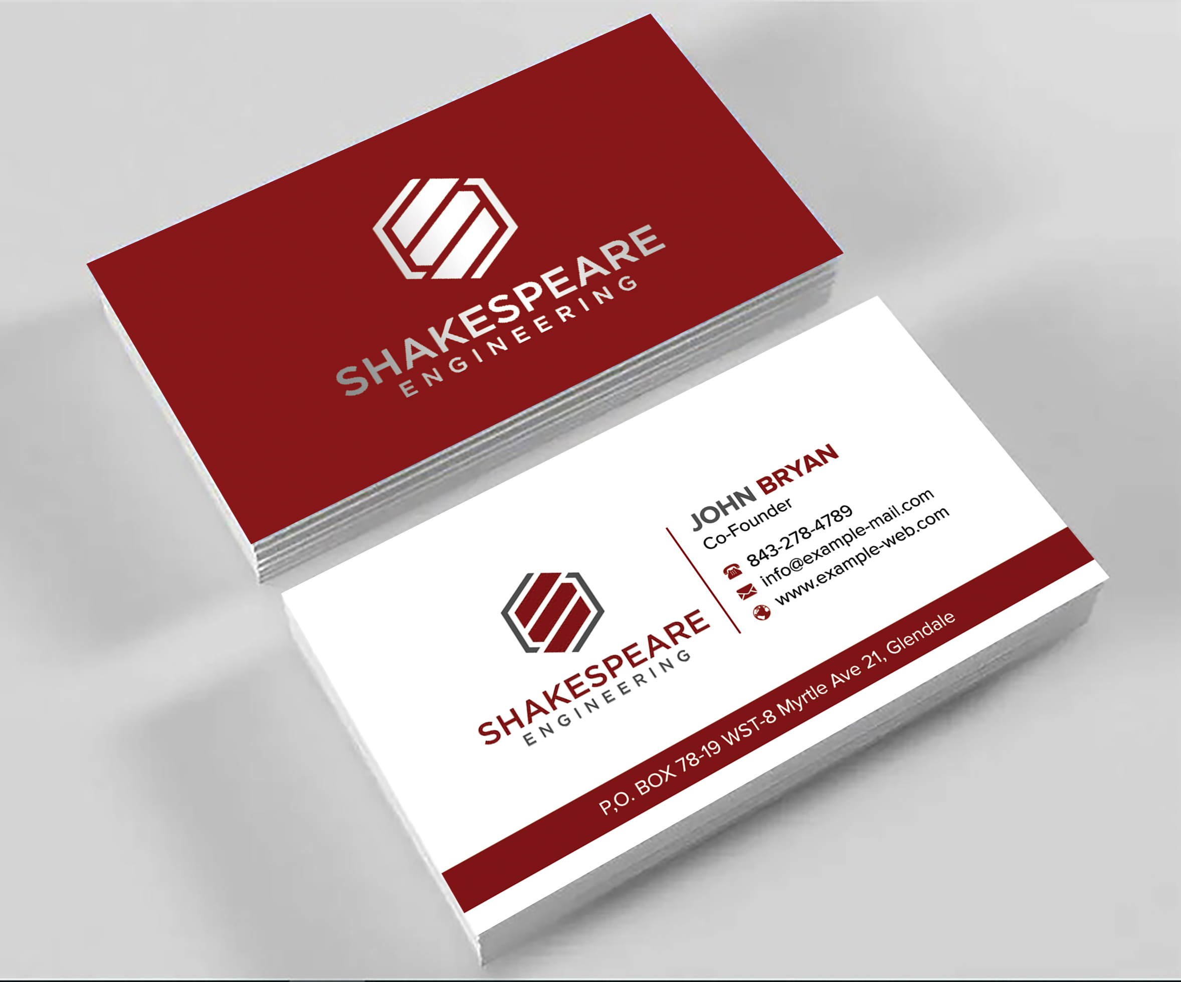 Diseño de Tarjeta de Presentación por sadikul islam para Shakespeare Engineering | Diseño #32113297