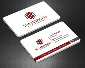 Diseño de Tarjeta de Presentación por sadikul islam para Shakespeare Engineering | Diseño: #32113307