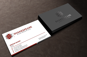 Design de Carte de Visite par Graphixpointt pour Shakespeare Engineering | Design : #32104951