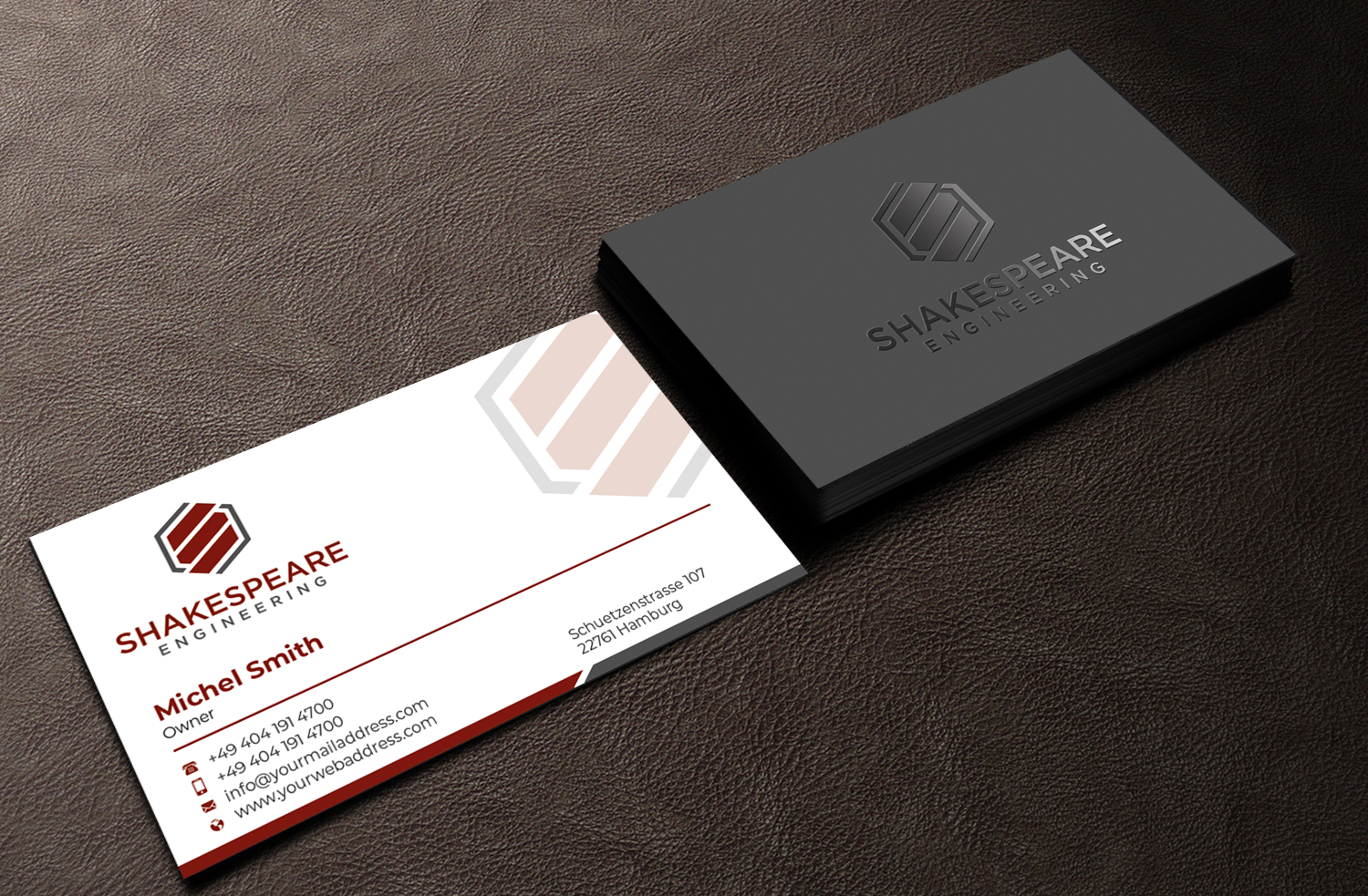 Design de Carte de Visite par Graphixpointt pour Shakespeare Engineering | Design #32104953