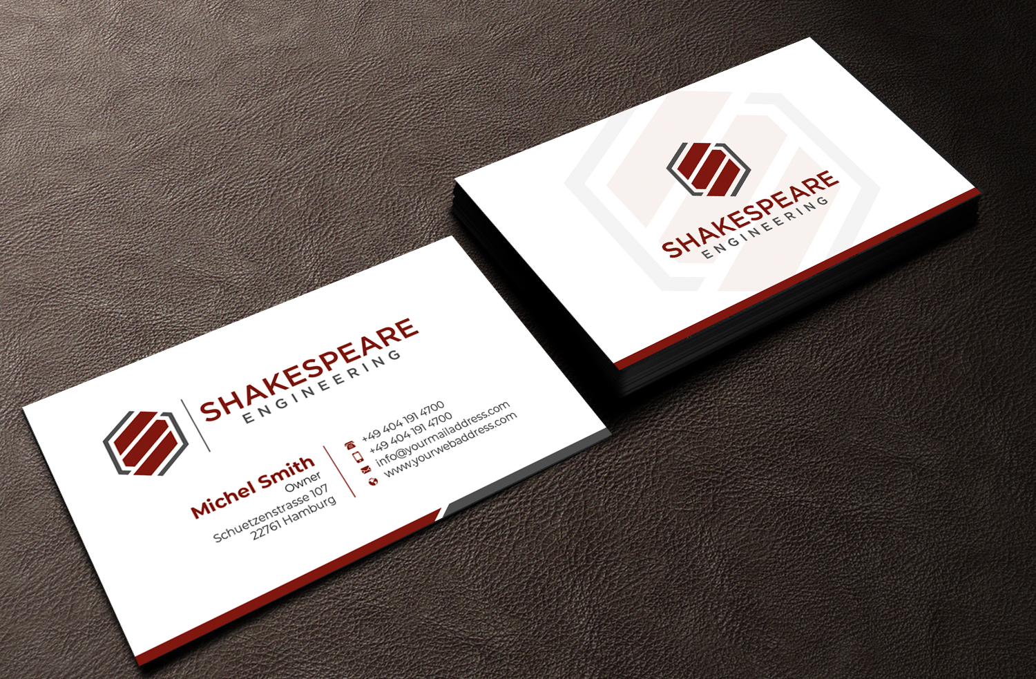 Design de Carte de Visite par Graphixpointt pour Shakespeare Engineering | Design #32104964