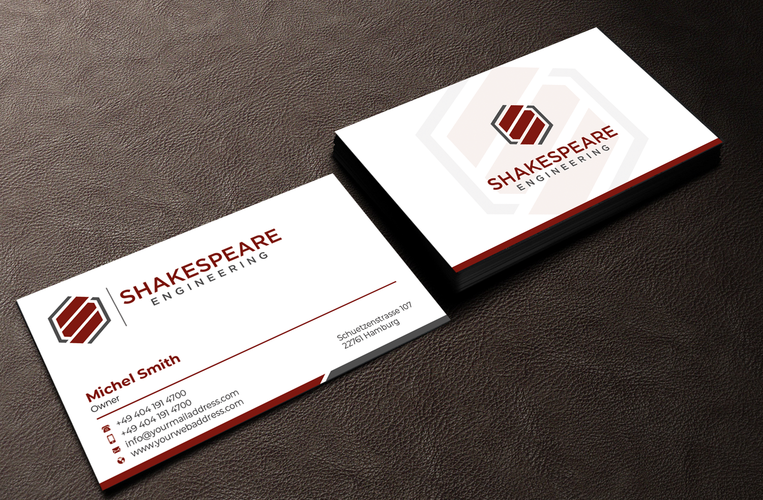 Design de Carte de Visite par Graphixpointt pour Shakespeare Engineering | Design #32104965