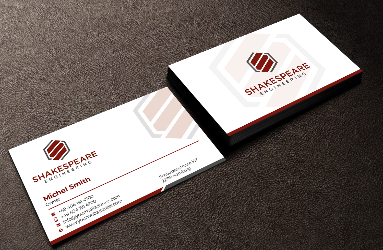 Design de Carte de Visite par Graphixpointt pour Shakespeare Engineering | Design #32104977