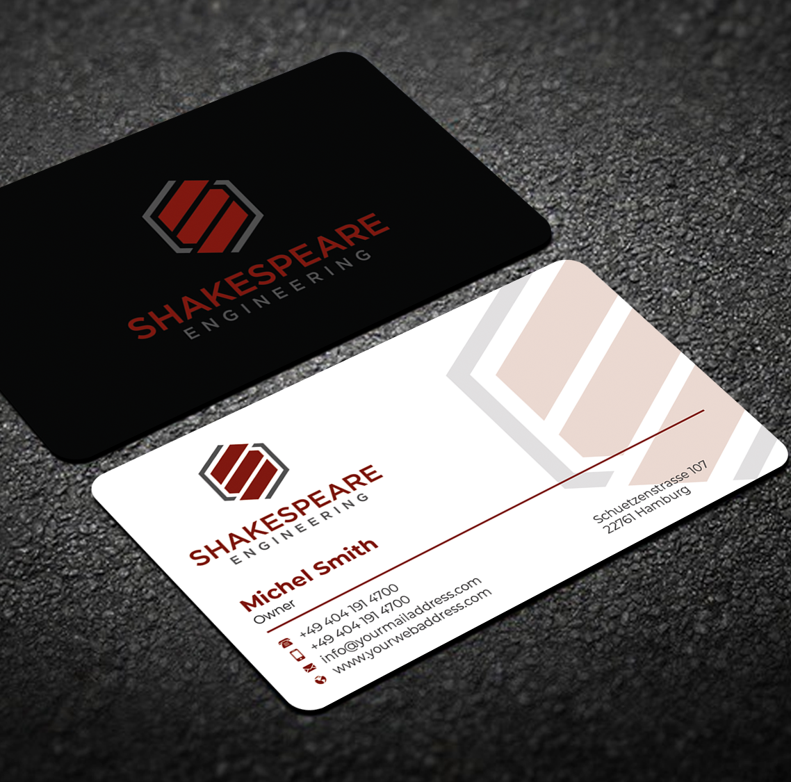 Design de Carte de Visite par Graphixpointt pour Shakespeare Engineering | Design #32104978