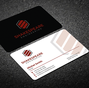 Design de Carte de Visite par Graphixpointt pour Shakespeare Engineering | Design : #32104978