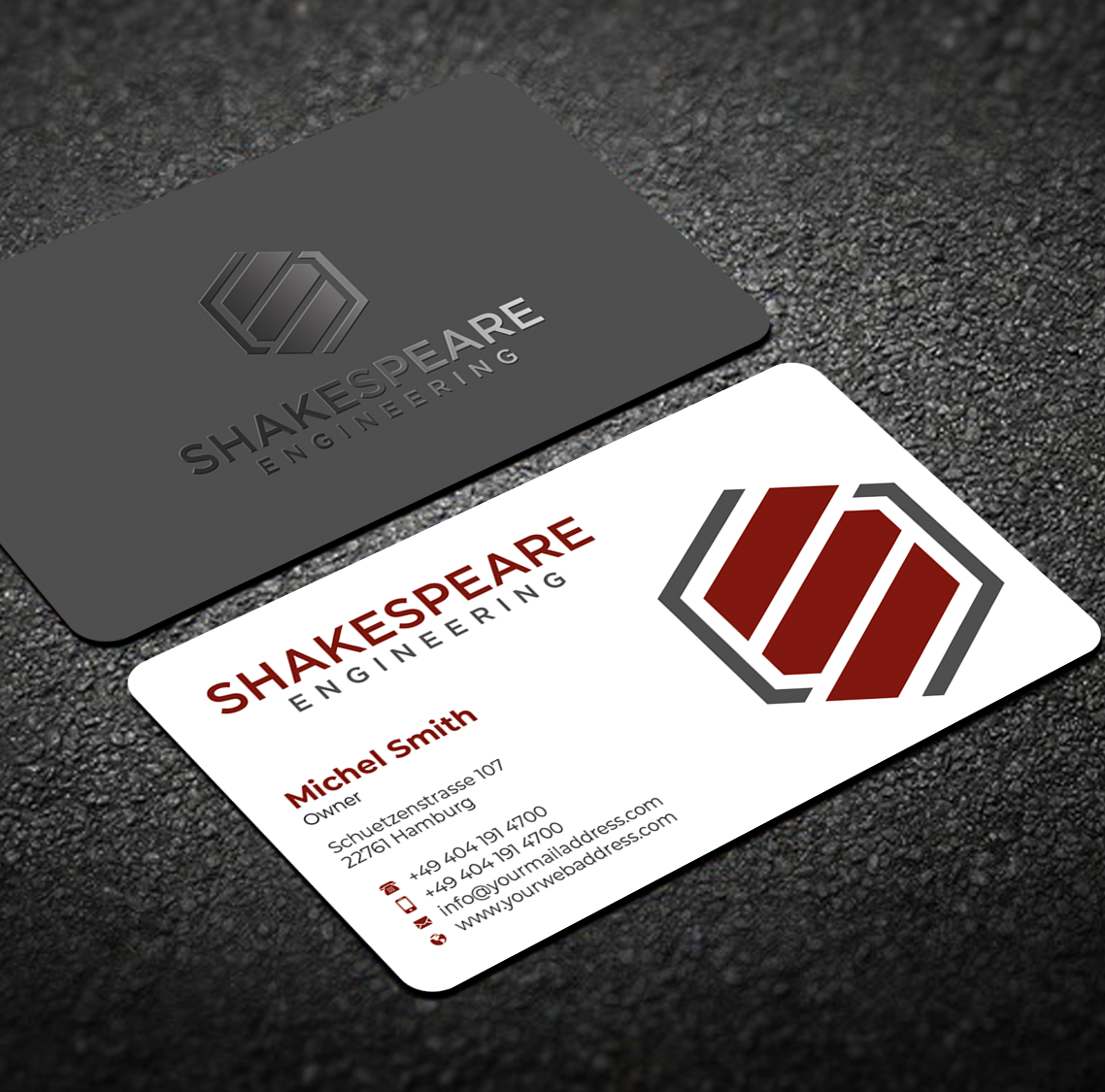 Design de Carte de Visite par Graphixpointt pour Shakespeare Engineering | Design #32104981