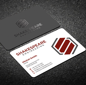 Design de Carte de Visite par Graphixpointt pour Shakespeare Engineering | Design : #32104981