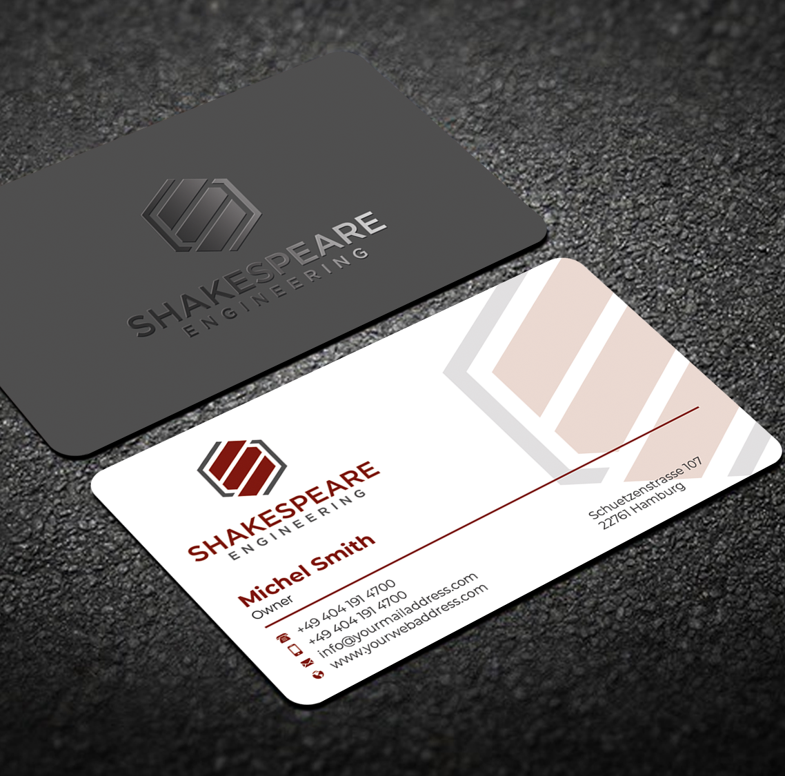 Design de Carte de Visite par Graphixpointt pour Shakespeare Engineering | Design #32104984