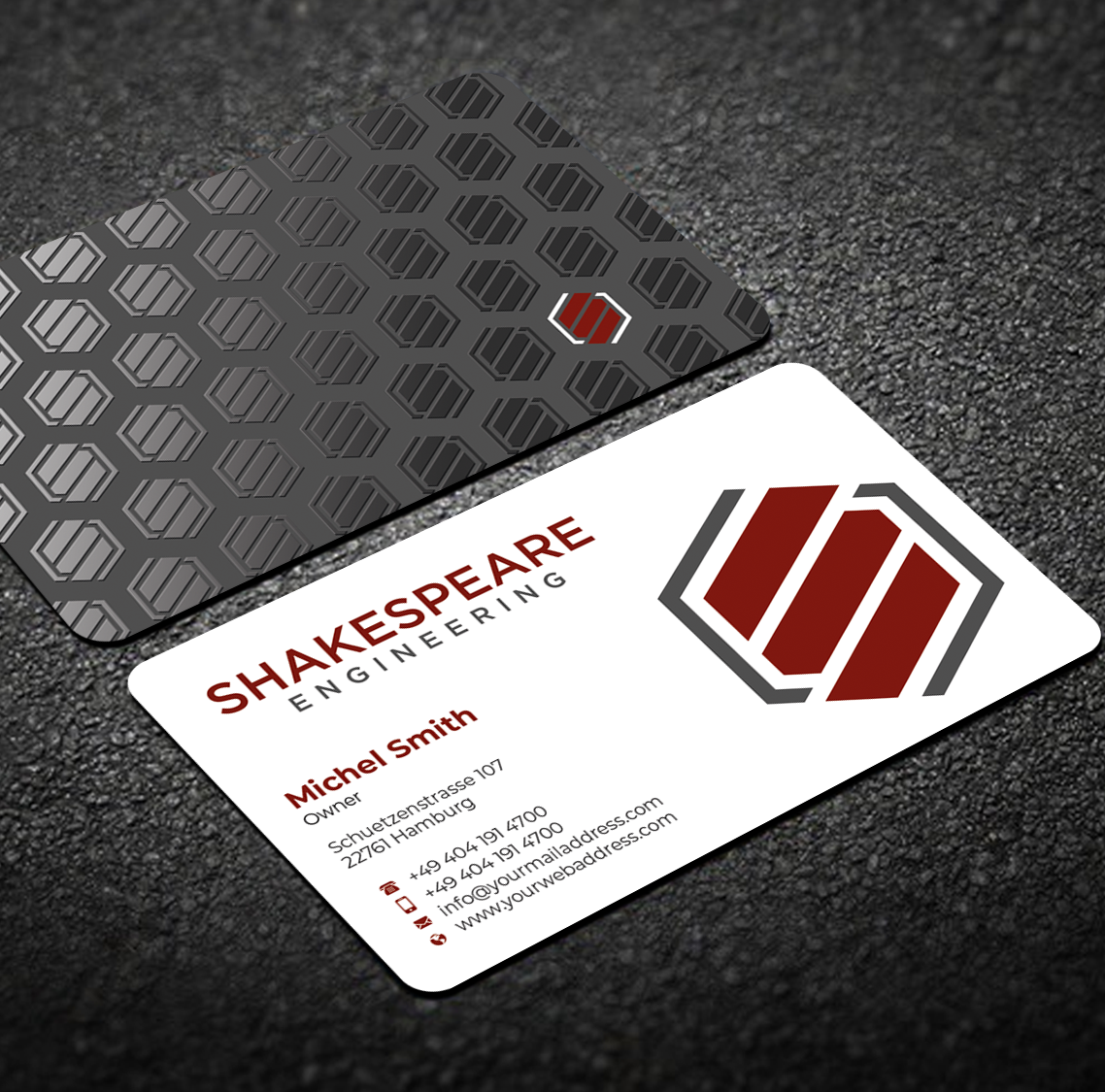 Design de Carte de Visite par Graphixpointt pour Shakespeare Engineering | Design #32104989