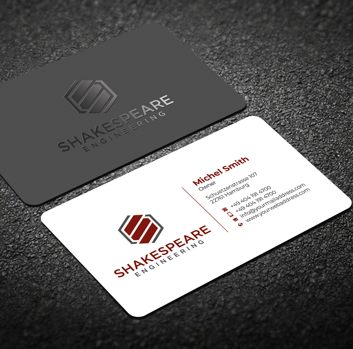 Design de Carte de Visite par Graphixpointt pour Shakespeare Engineering | Design #32104990