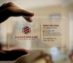 Diseño de Tarjeta de Presentación por Expert Bappy para Shakespeare Engineering | Diseño: #32103909