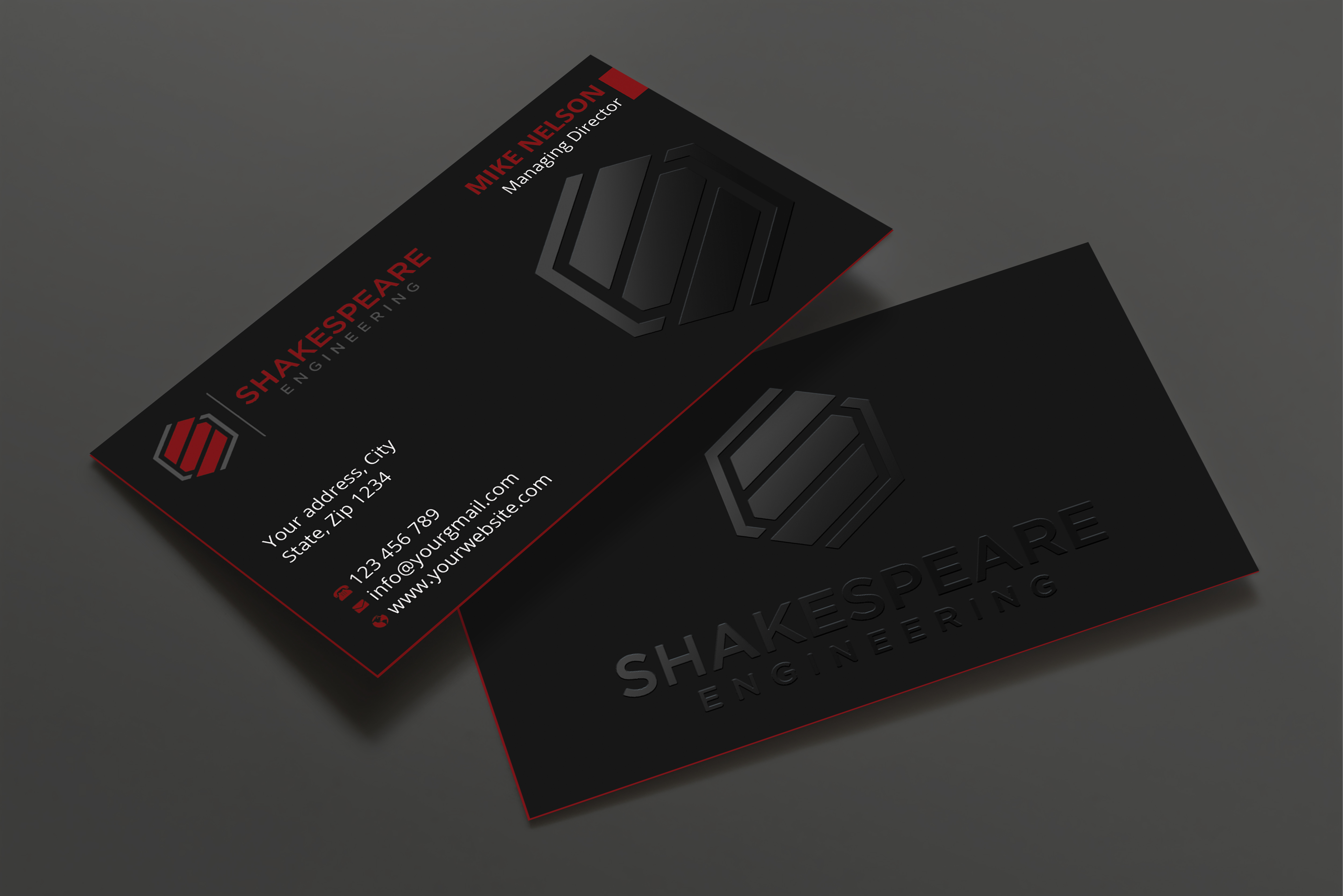 Diseño de Tarjeta de Presentación por Expert Bappy para Shakespeare Engineering | Diseño #32104117