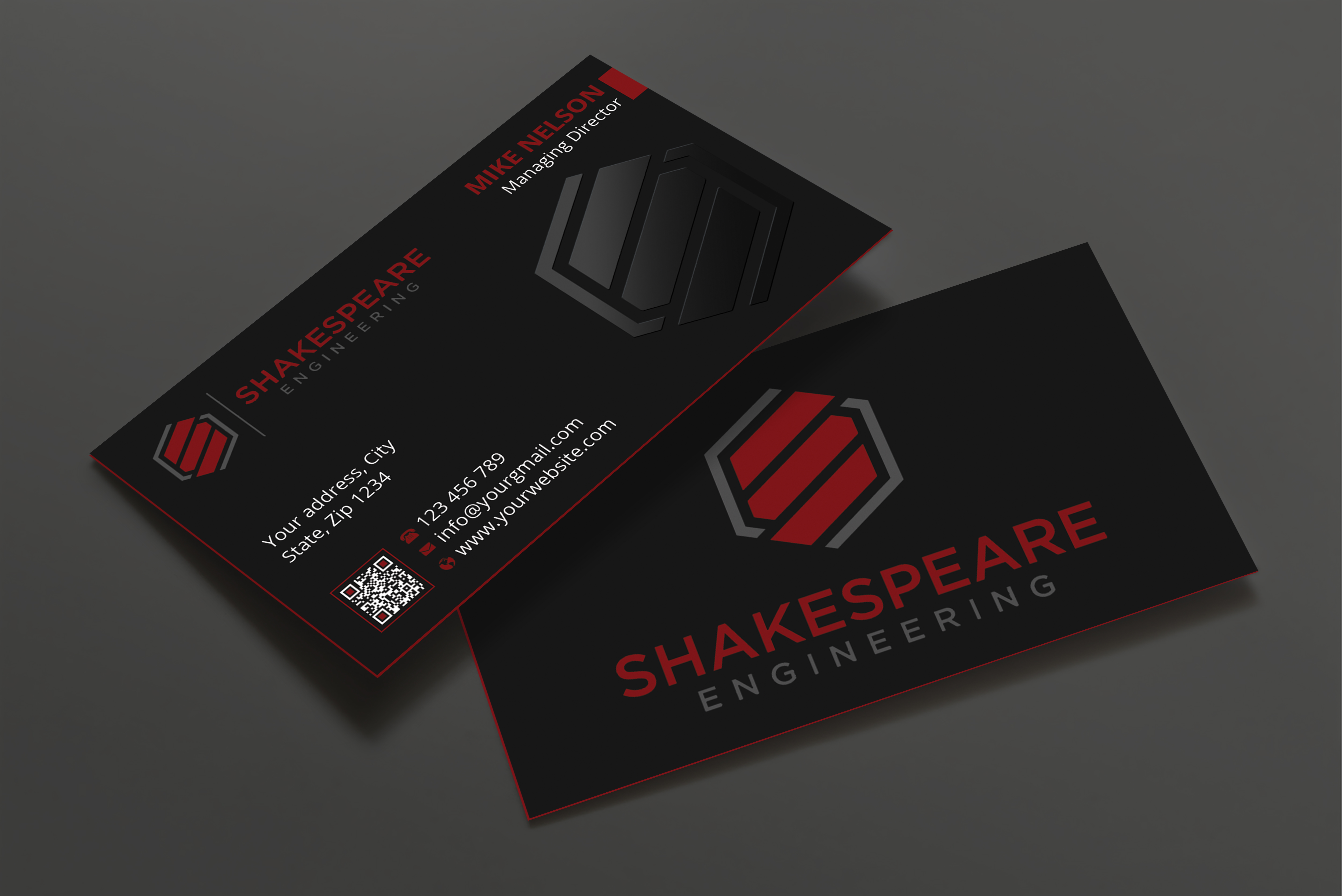 Diseño de Tarjeta de Presentación por Expert Bappy para Shakespeare Engineering | Diseño #32104142
