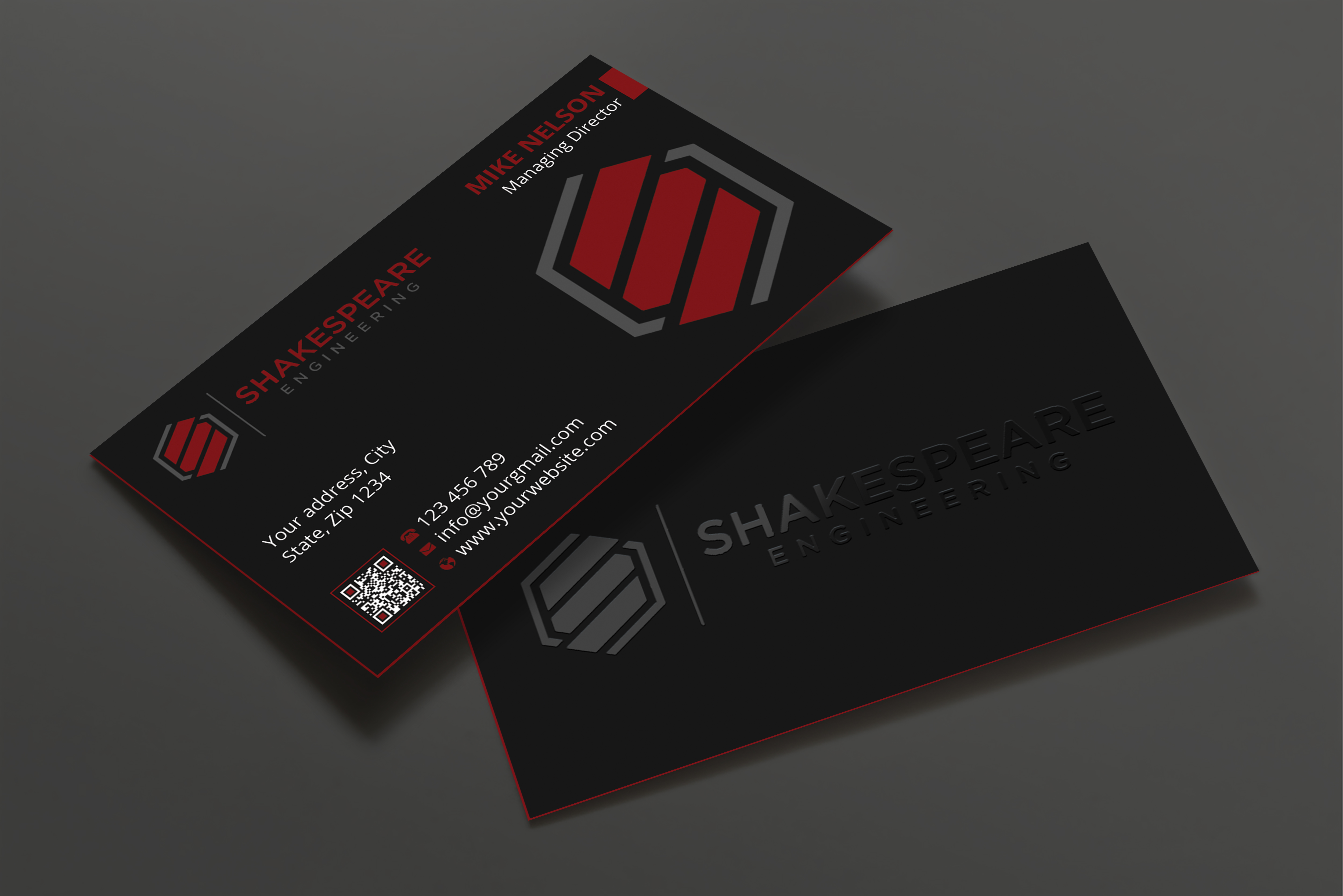 Diseño de Tarjeta de Presentación por Expert Bappy para Shakespeare Engineering | Diseño #32104144
