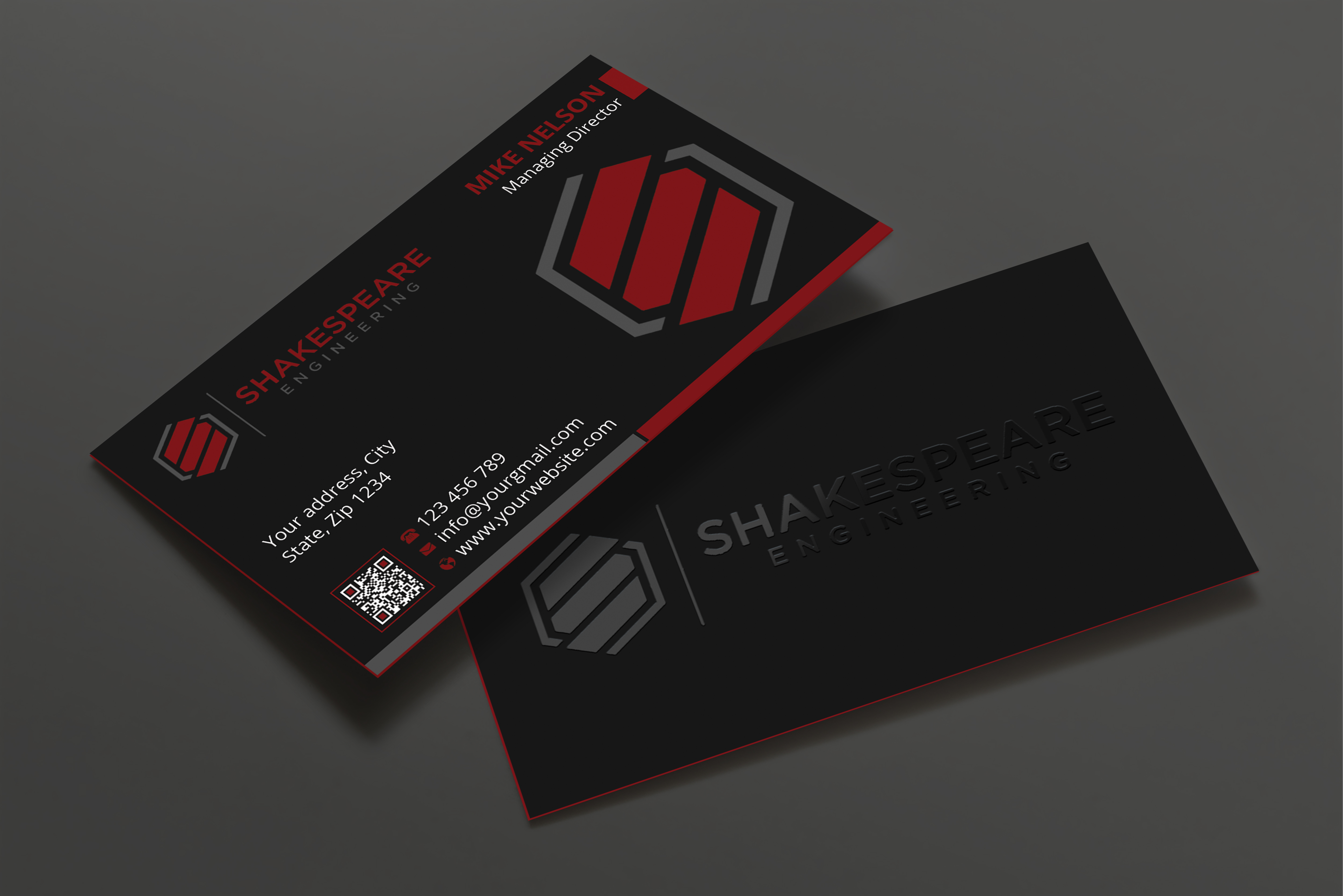 Diseño de Tarjeta de Presentación por Expert Bappy para Shakespeare Engineering | Diseño #32104145