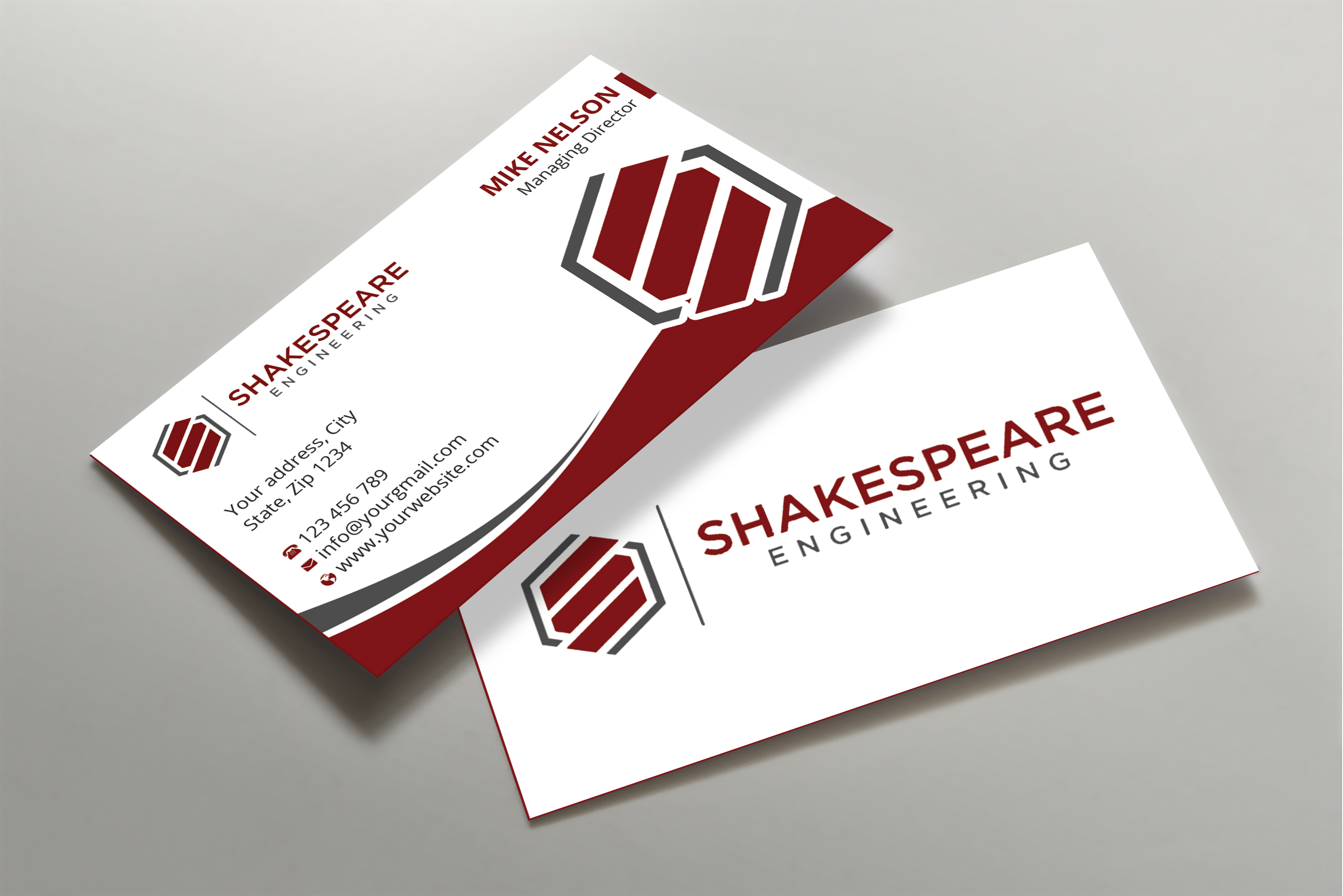 Diseño de Tarjeta de Presentación por Expert Bappy para Shakespeare Engineering | Diseño #32106668