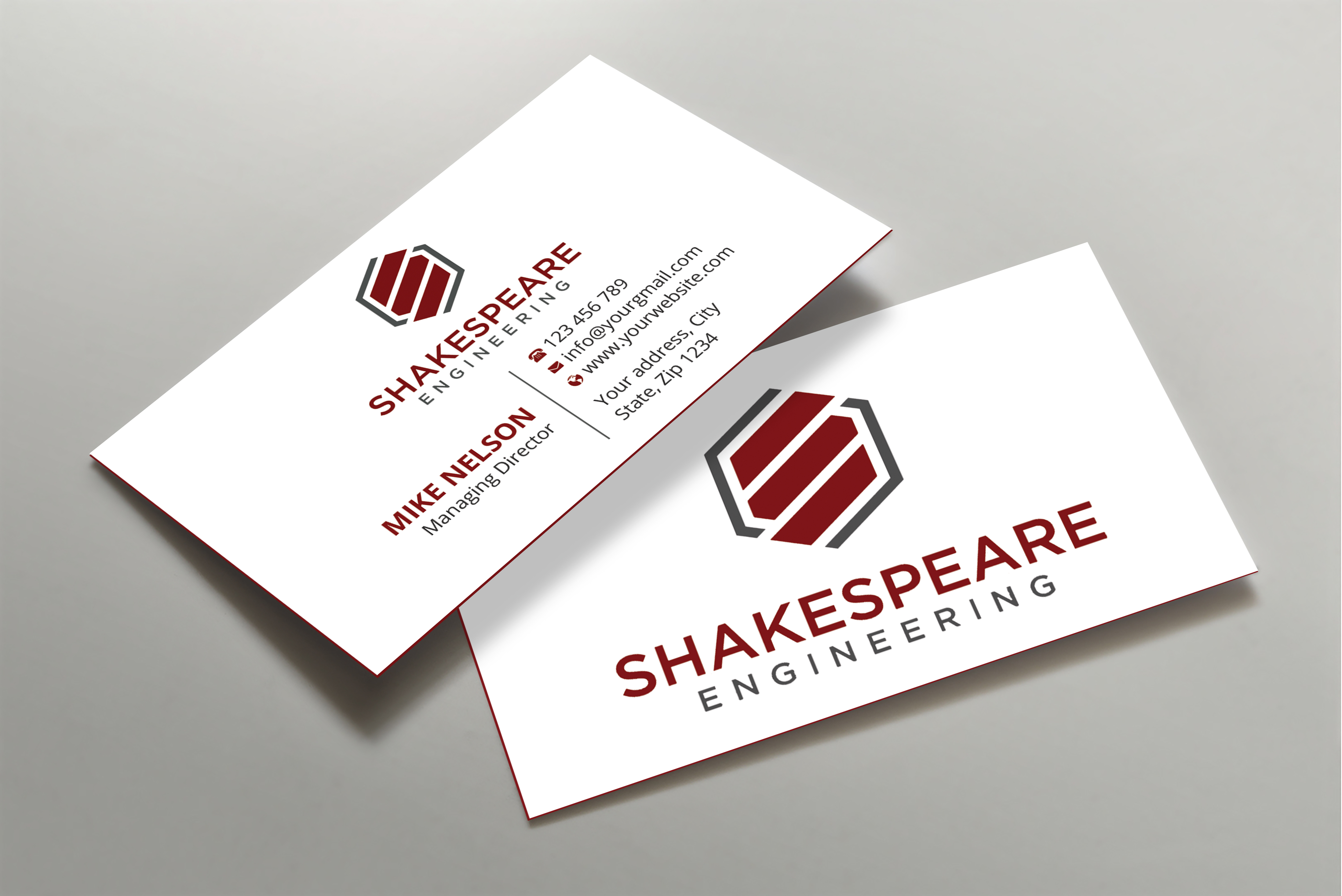 Visitenkarten-Design von Expert Bappy für Shakespeare Engineering | Design #32106835