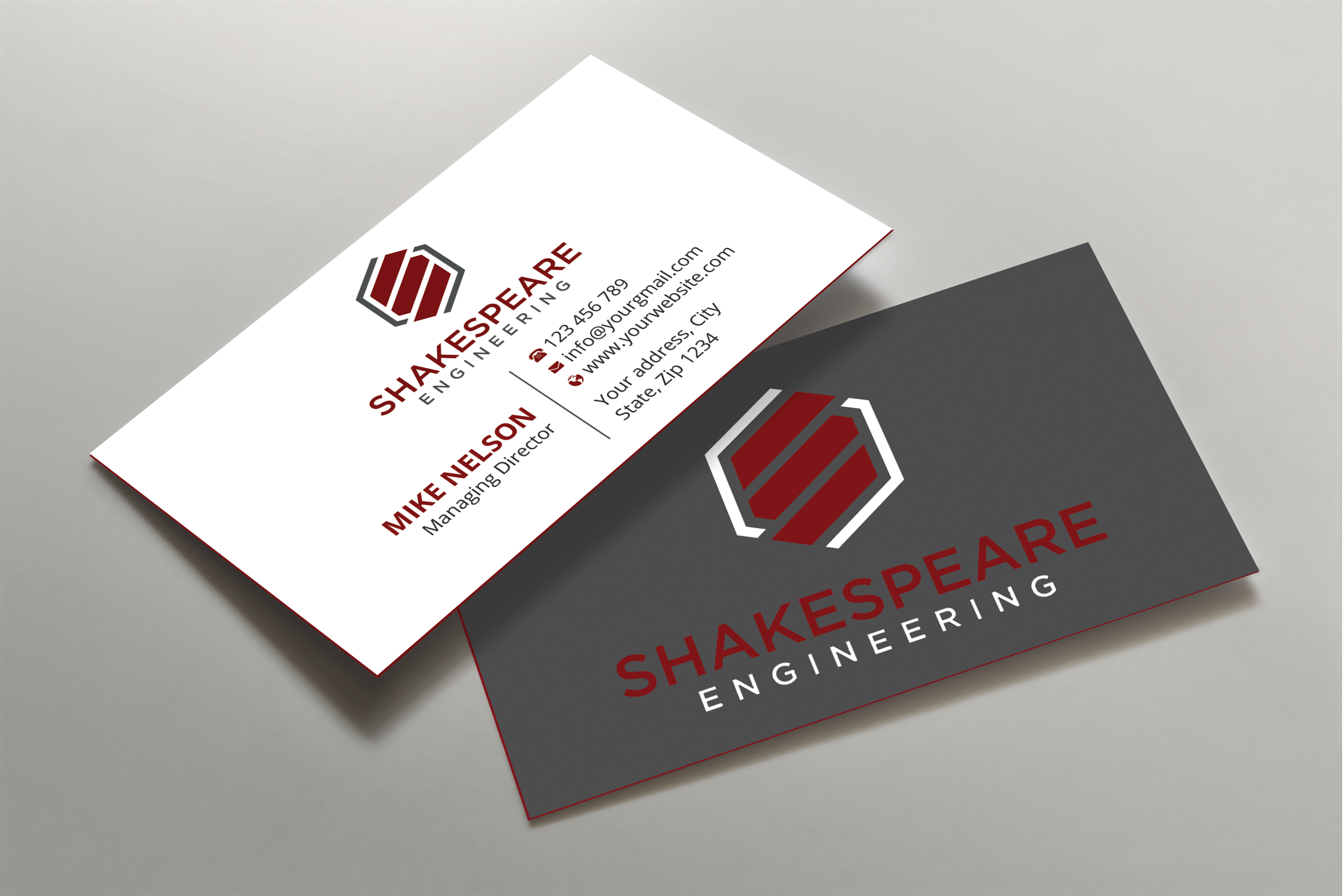 Diseño de Tarjeta de Presentación por Expert Bappy para Shakespeare Engineering | Diseño #32106836