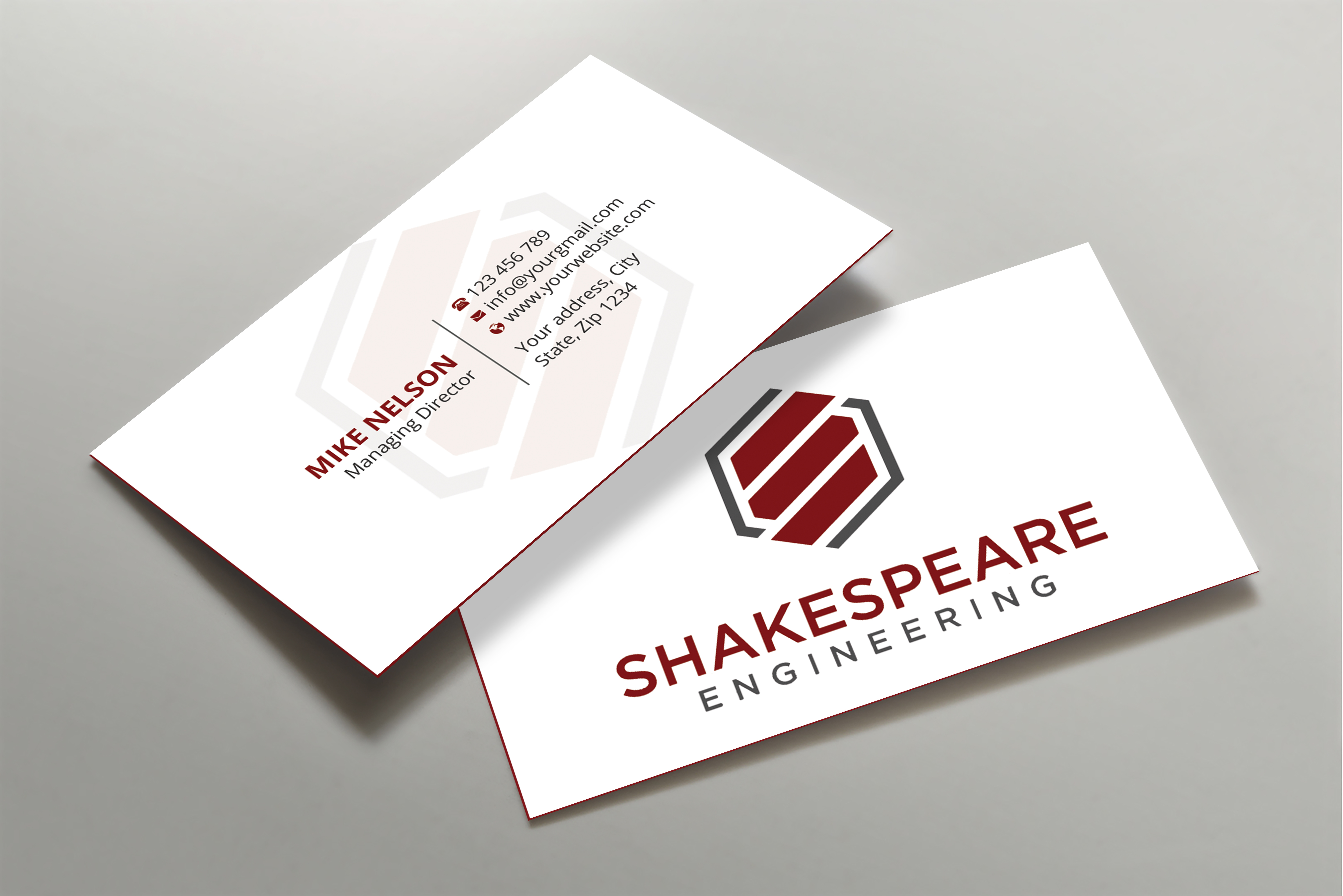 Business Card Design by Expert Bappy for Shakespeare Engineering | Design #32106863