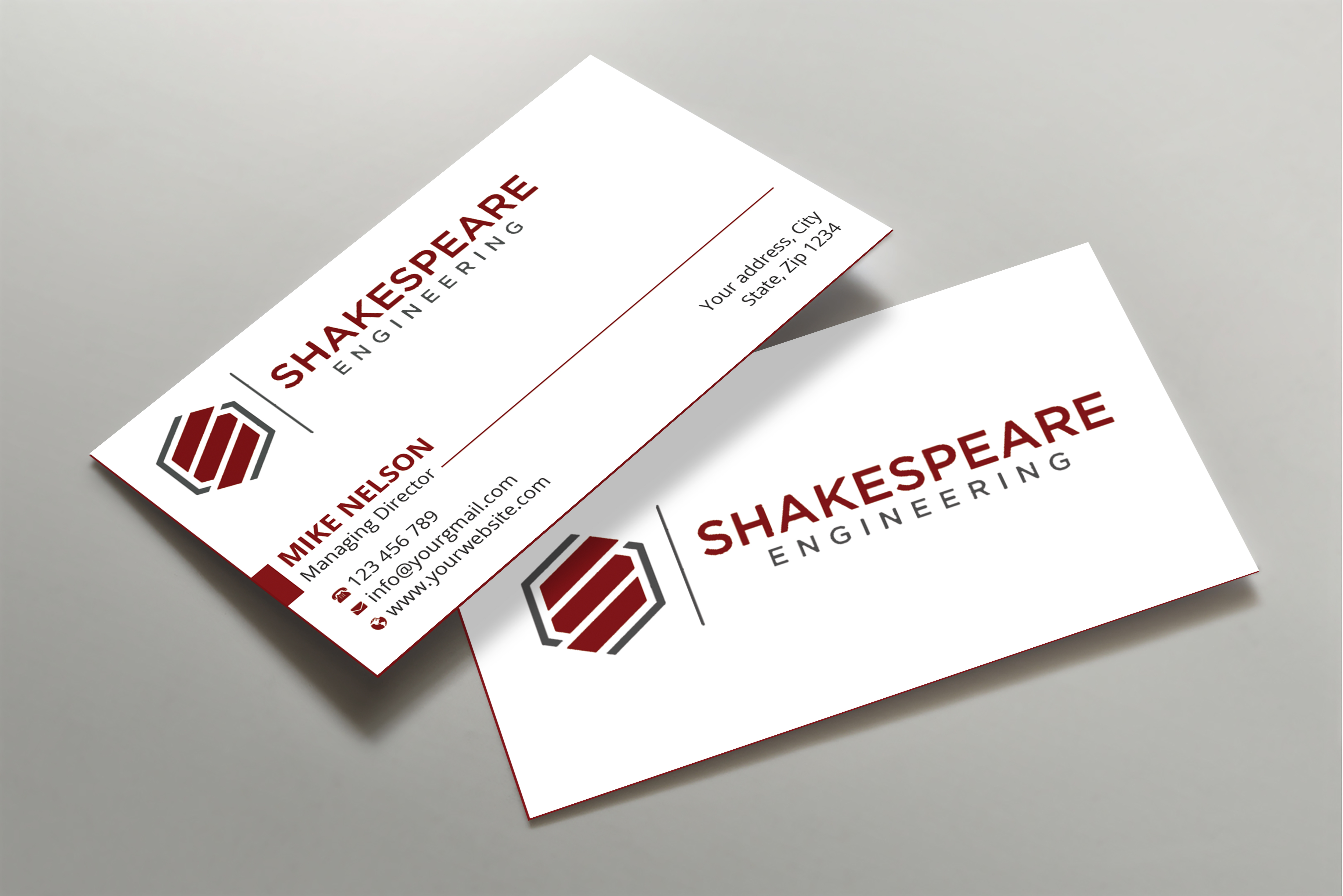 Diseño de Tarjeta de Presentación por Expert Bappy para Shakespeare Engineering | Diseño #32107283