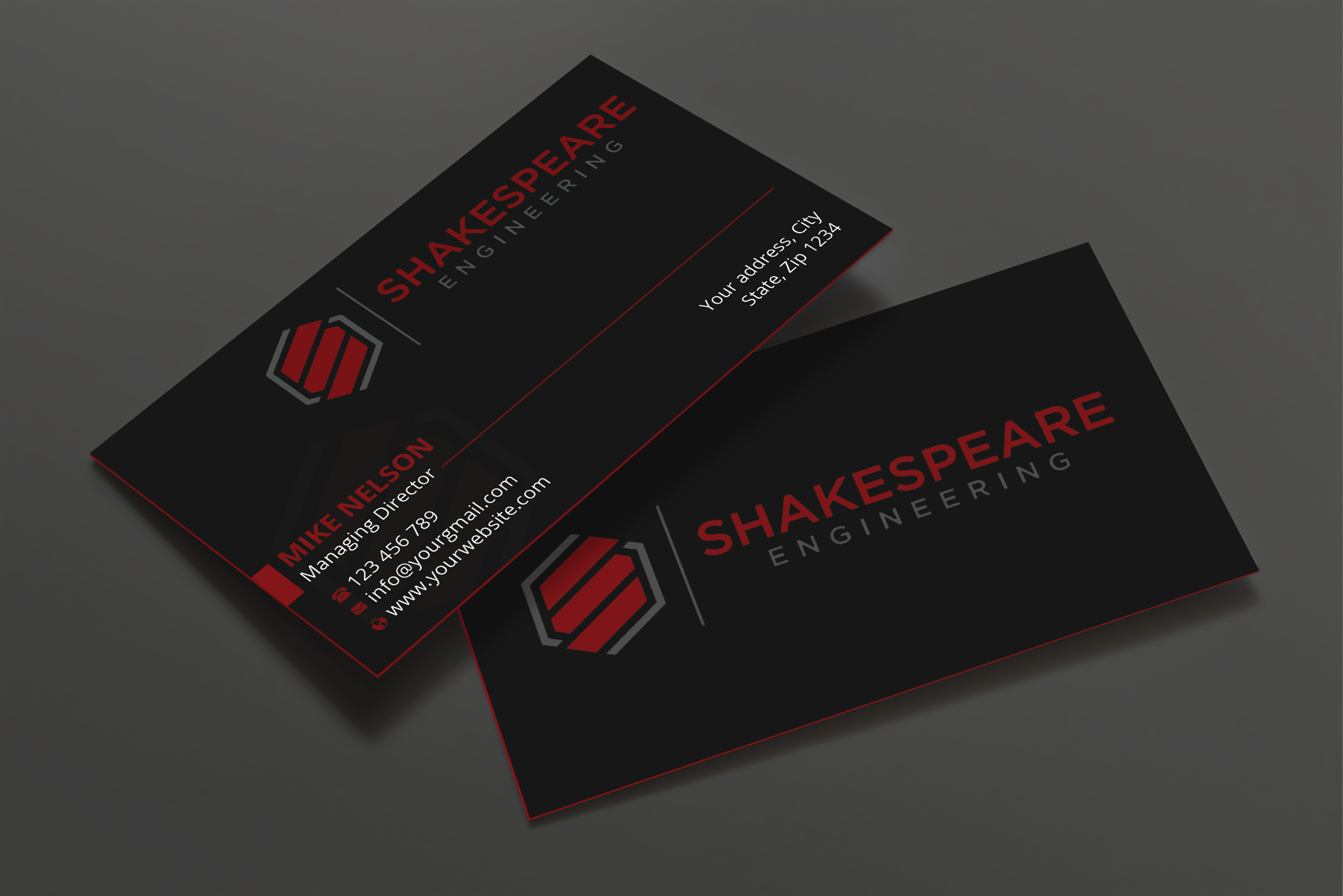 Diseño de Tarjeta de Presentación por Expert Bappy para Shakespeare Engineering | Diseño #32107318