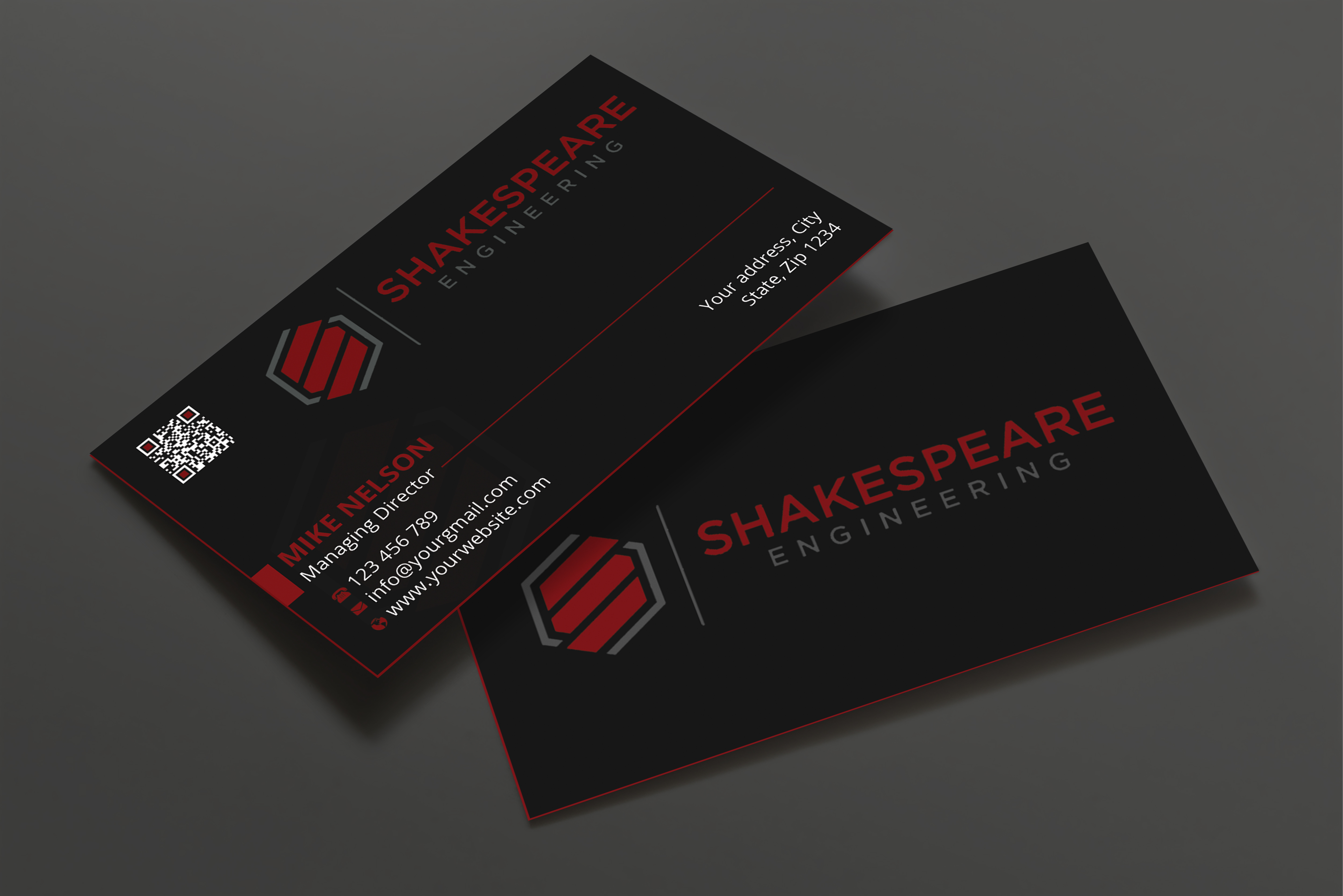 Diseño de Tarjeta de Presentación por Expert Bappy para Shakespeare Engineering | Diseño #32107319
