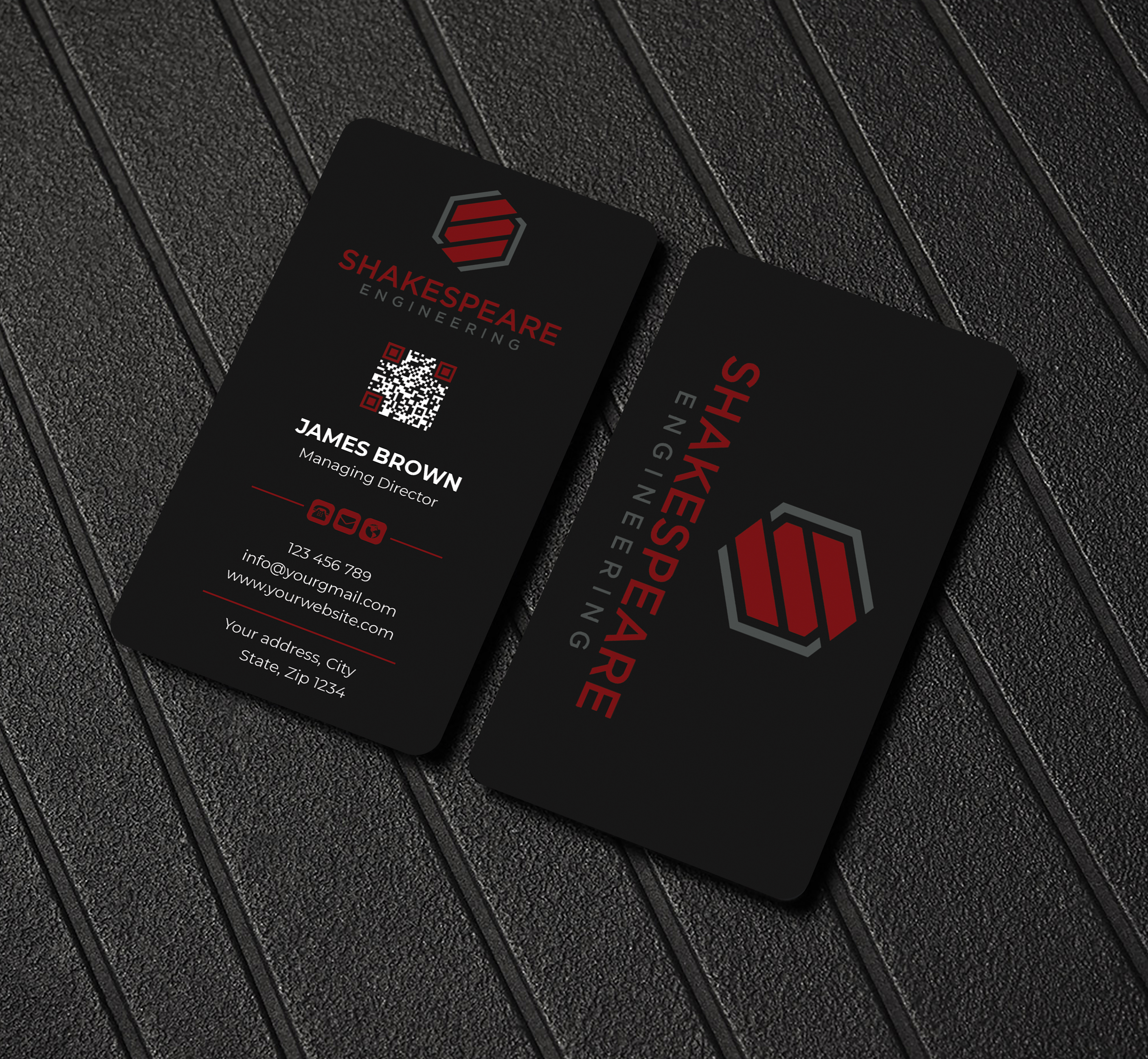 Business Card Design by Expert Bappy for Shakespeare Engineering | Design #32107491