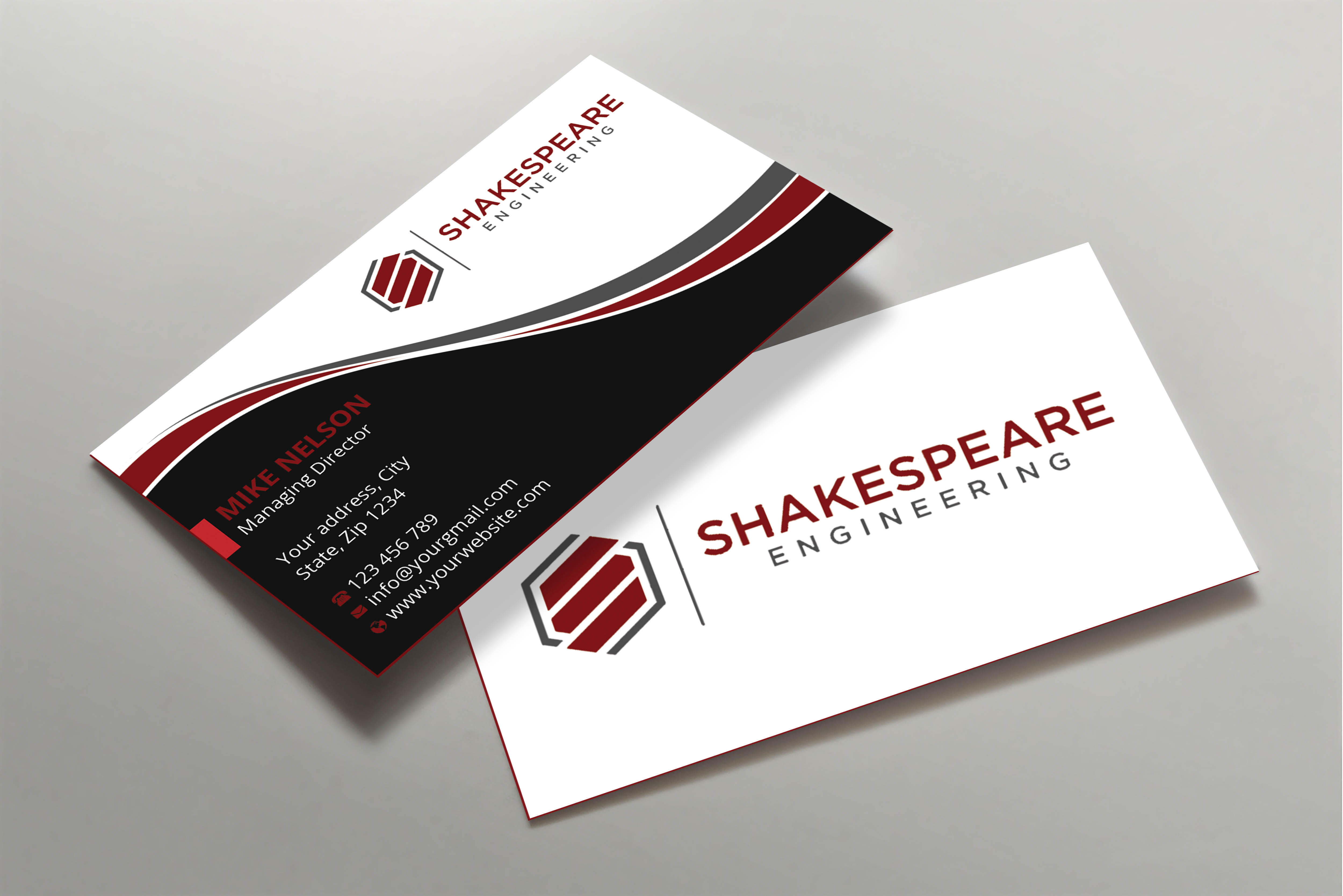 Business Card Design by Expert Bappy for Shakespeare Engineering | Design #32107716