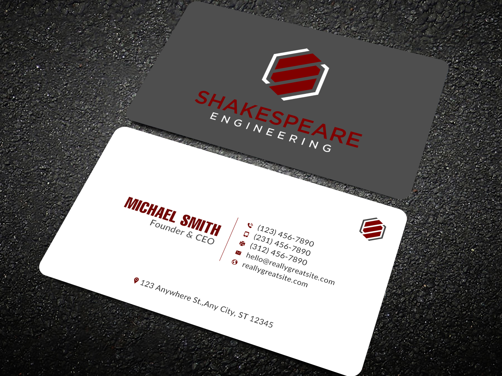 Business Card Design by Sun Moon Graphic Designer for Shakespeare Engineering | Design #32106110