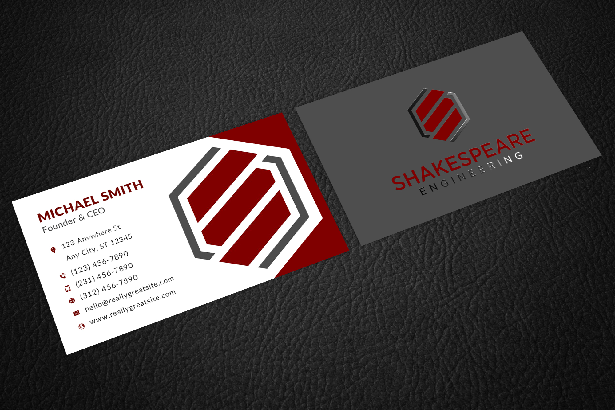 Business Card Design by Sun Moon Graphic Designer for Shakespeare Engineering | Design #32106116