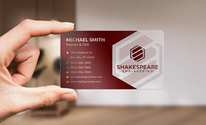 Business Card Design by Sun Moon Graphic Designer for Shakespeare Engineering | Design: #32106120