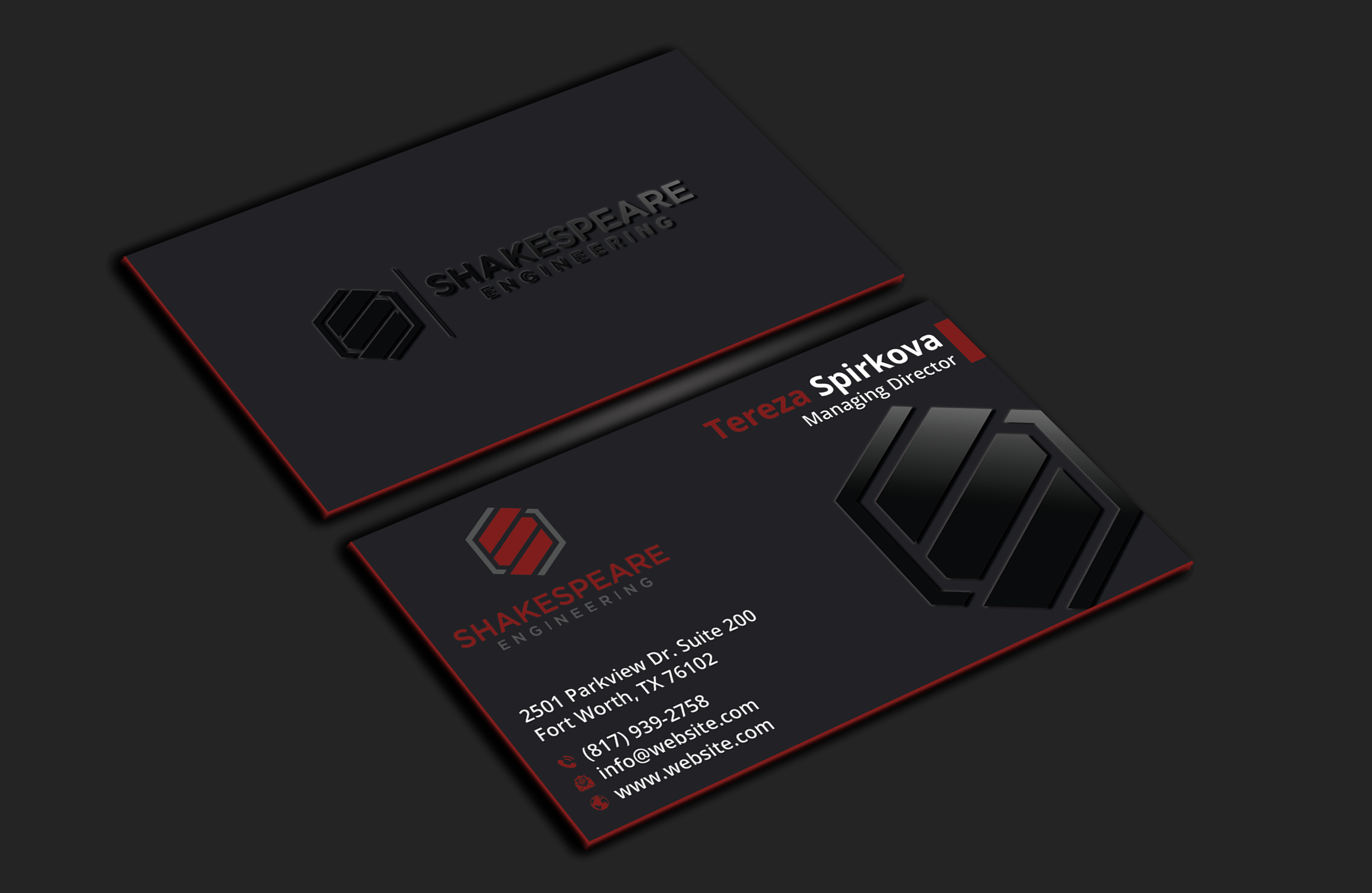 Business Card Design by DesignerShahadat for Shakespeare Engineering | Design #32104862