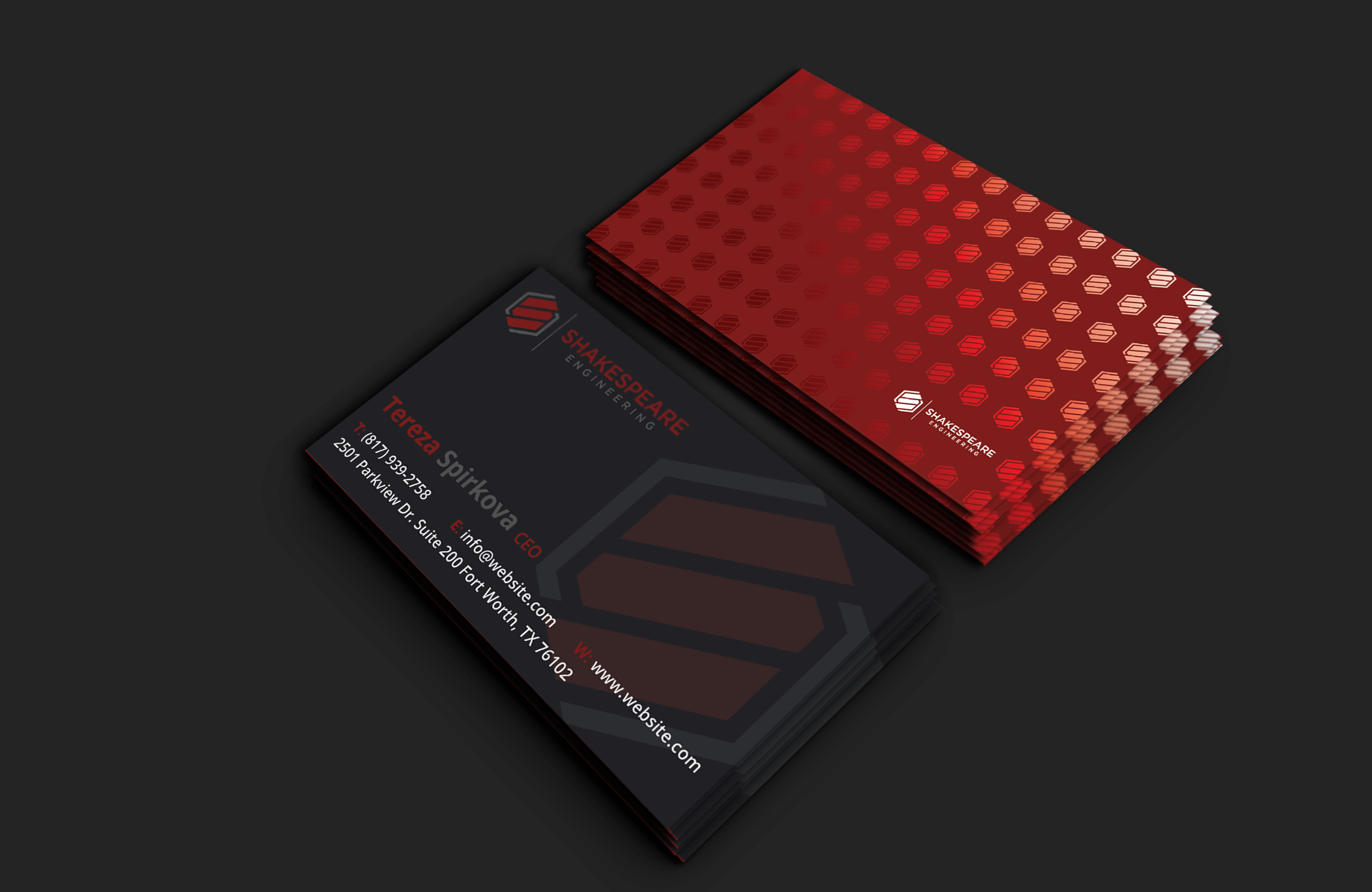 Design de Carte de Visite par DesignerShahadat pour Shakespeare Engineering | Design #32104926