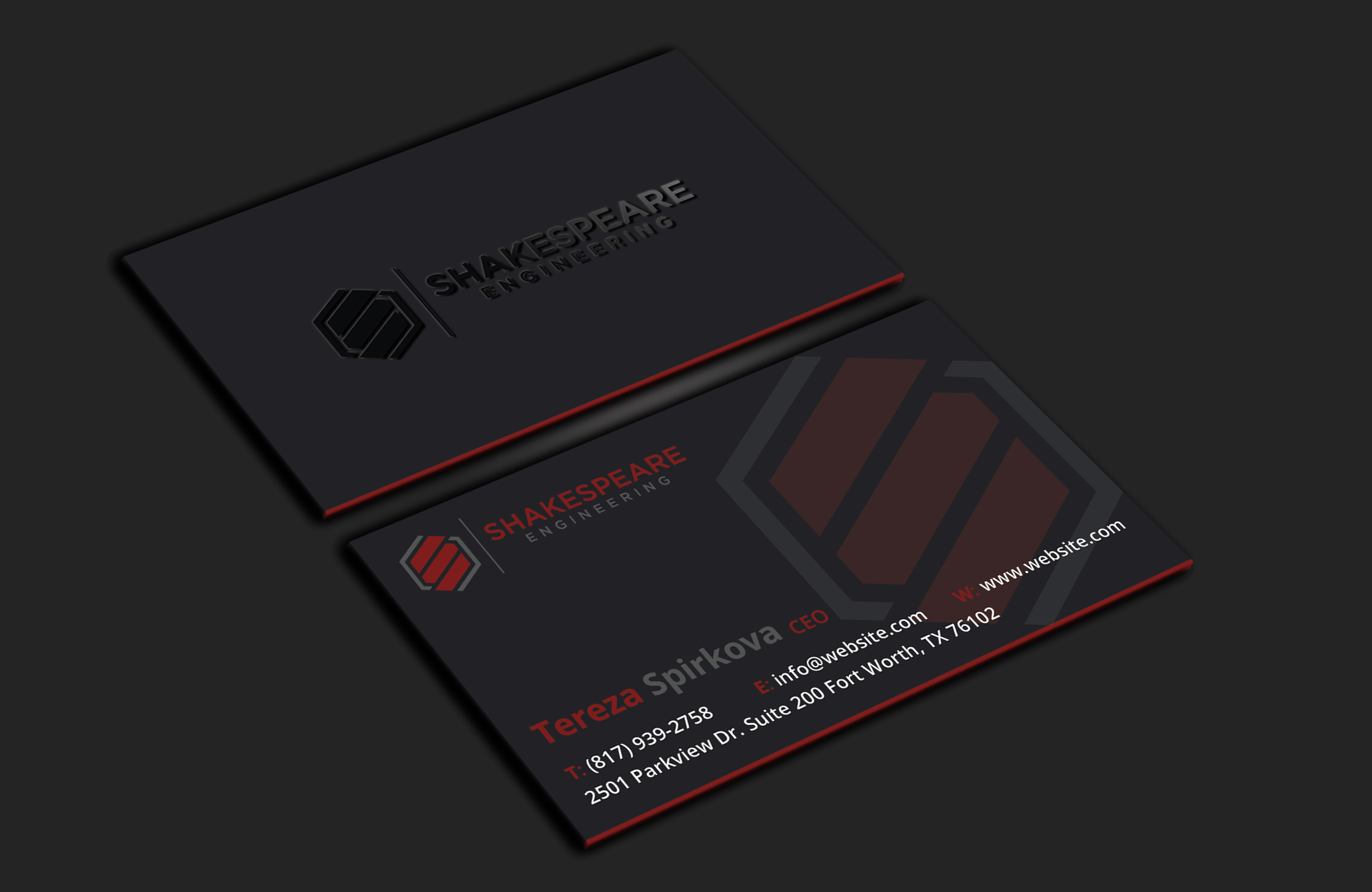 Design de Carte de Visite par DesignerShahadat pour Shakespeare Engineering | Design #32104928