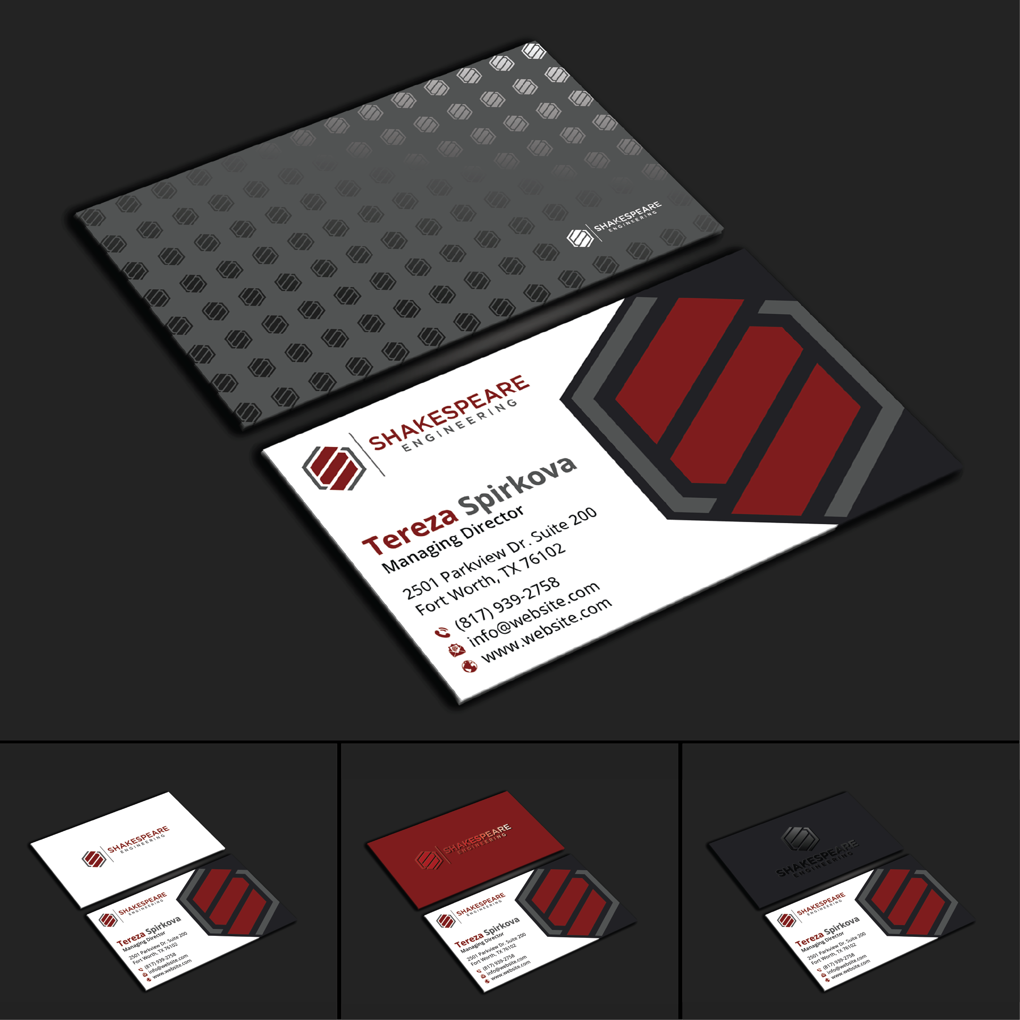 Business Card Design by DesignerShahadat for Shakespeare Engineering | Design #32105483