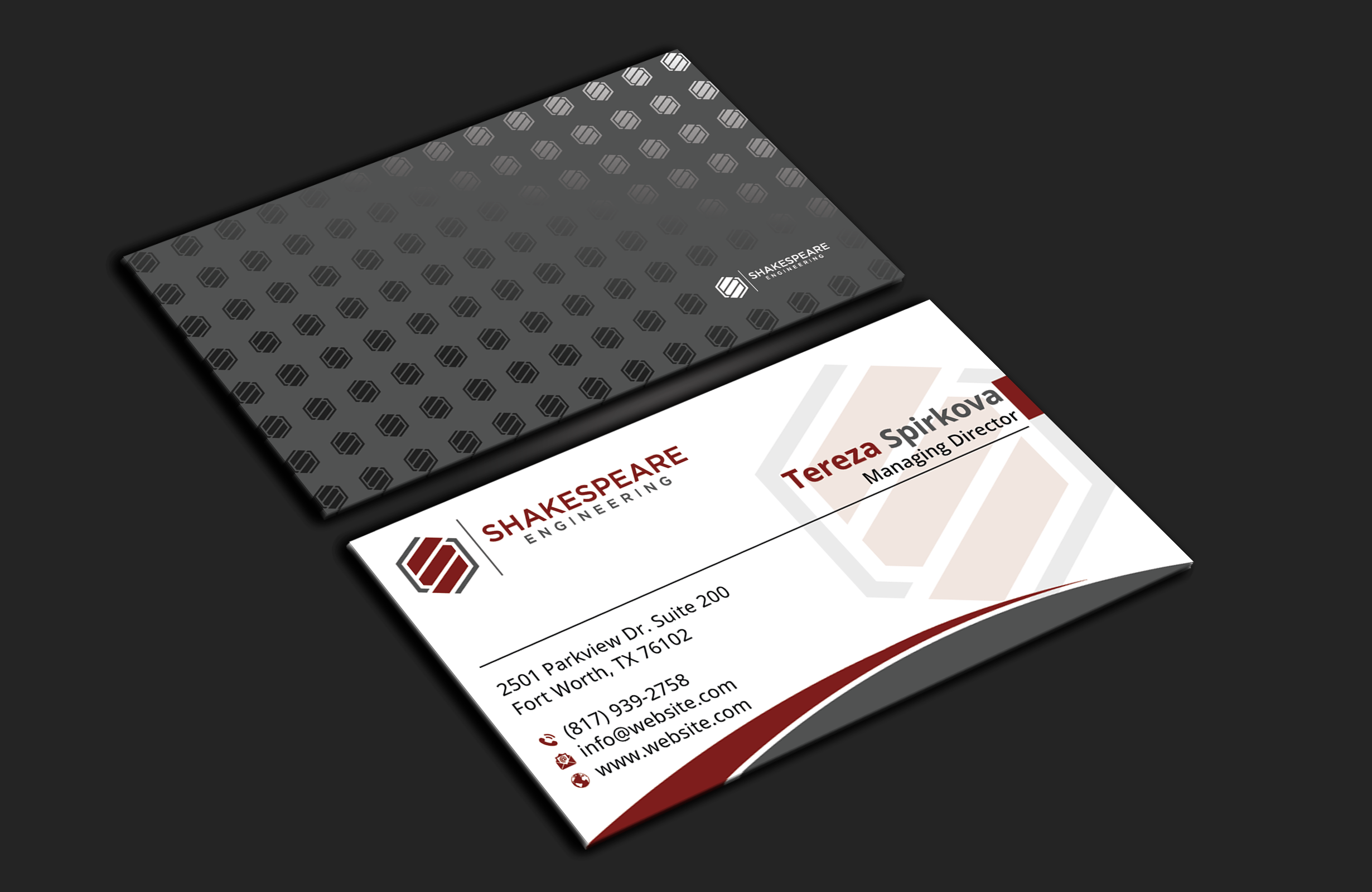 Visitenkarten-Design von DesignerShahadat für Shakespeare Engineering | Design #32108064