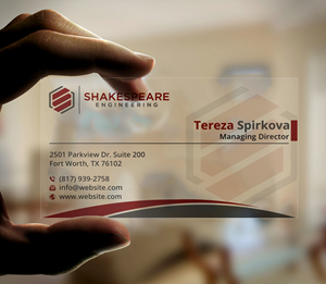 Visitenkarten-Design von DesignerShahadat für Shakespeare Engineering | Design: #32108069