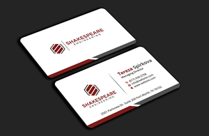 Visitenkarten-Design von DesignerShahadat für Shakespeare Engineering | Design: #32108073
