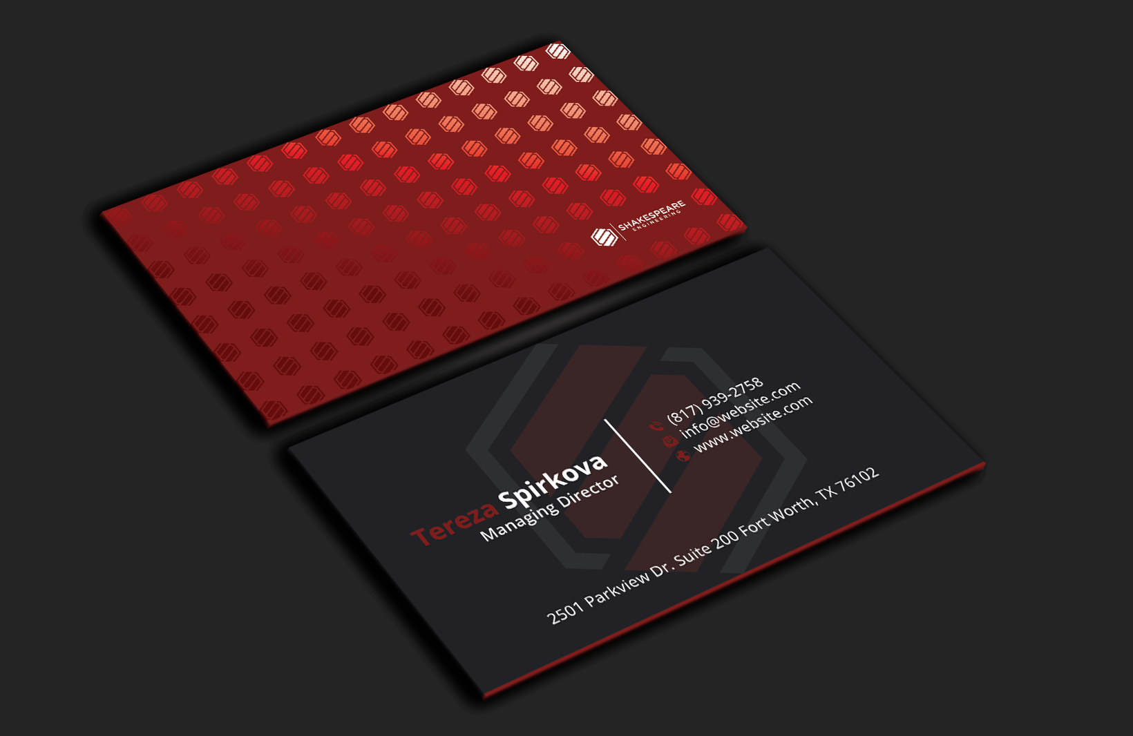 Visitenkarten-Design von DesignerShahadat für Shakespeare Engineering | Design #32108074
