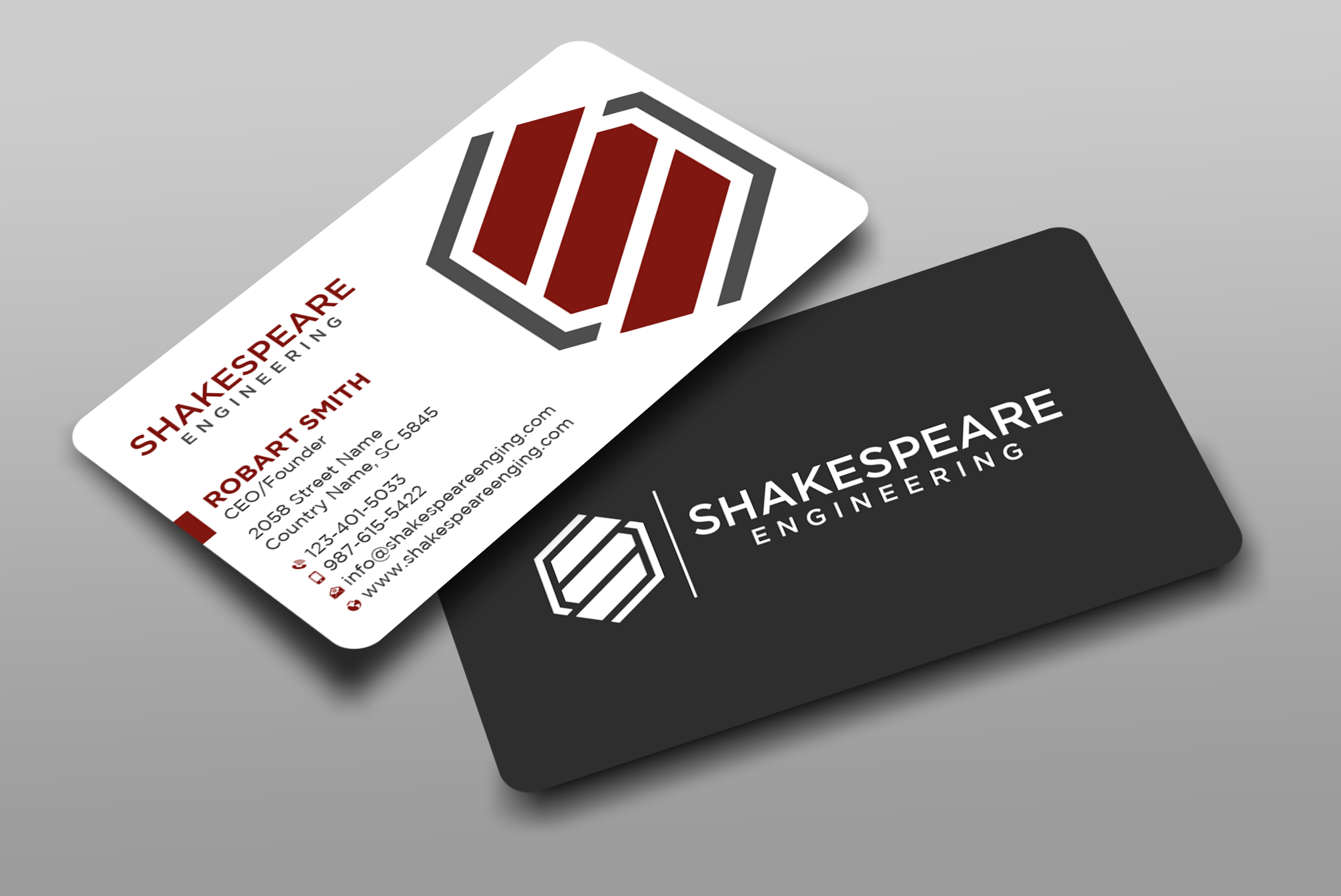 Business Card Design by Uttom 2 for Shakespeare Engineering | Design #32103791