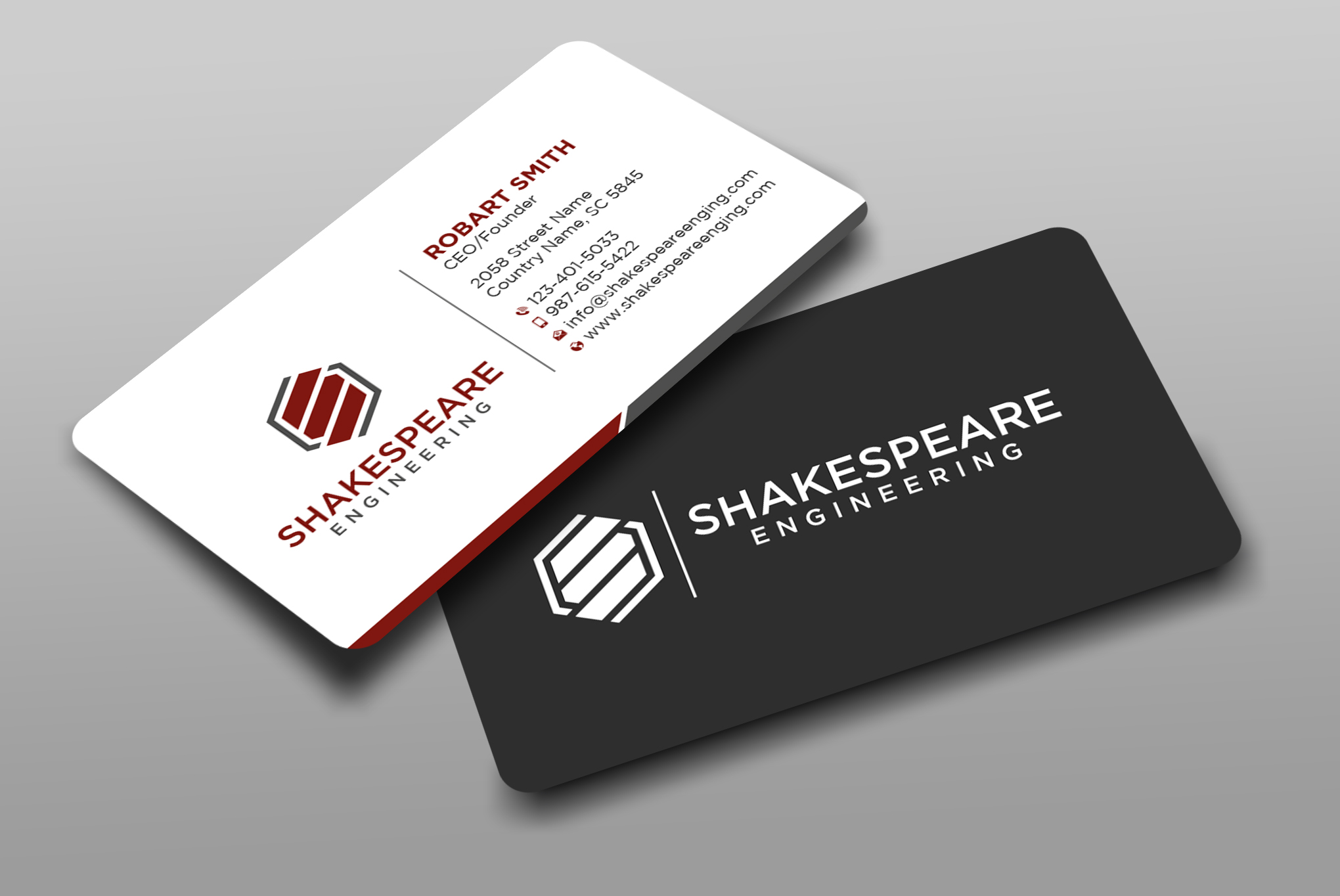 Business Card Design by Uttom 2 for Shakespeare Engineering | Design #32103793